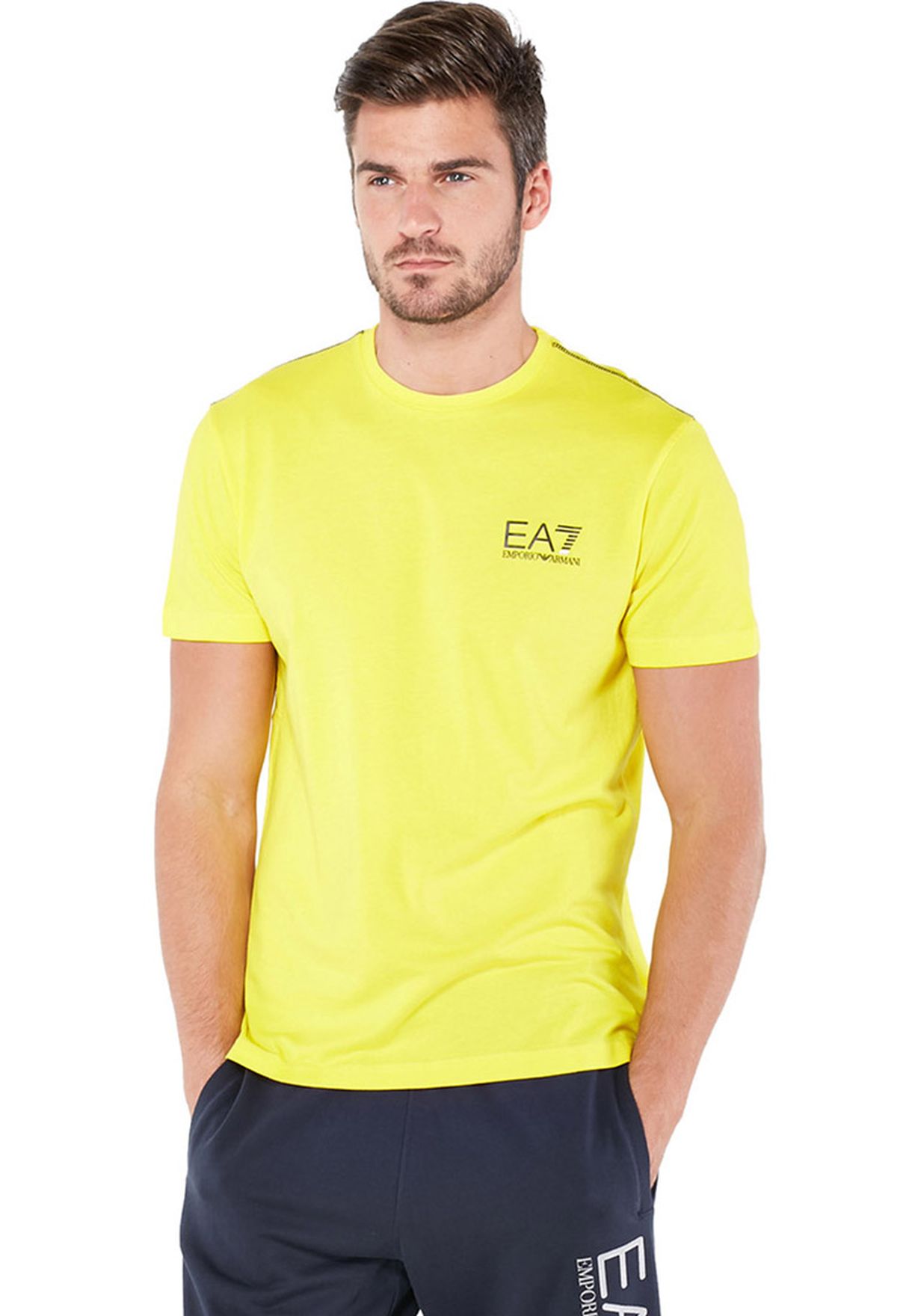 ea7 yellow t shirt