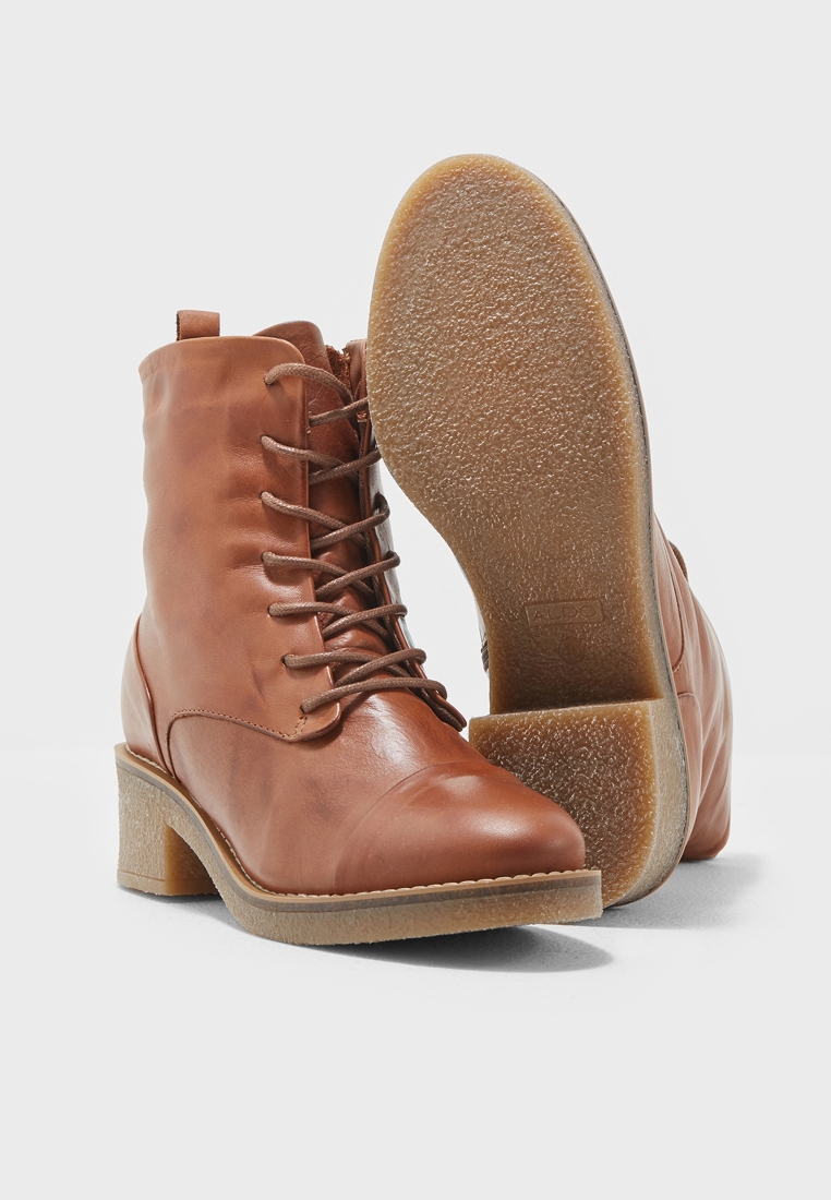 Buy Aldo brown Pietralta Real Leather Boots Women in MENA,