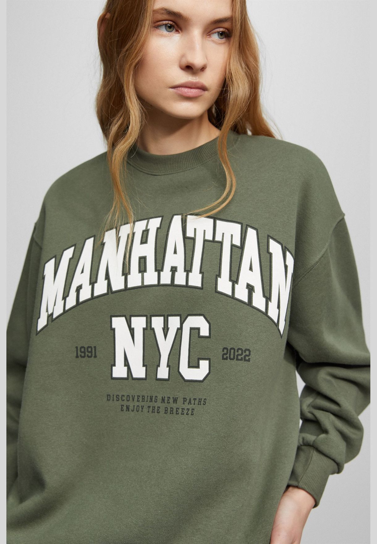 Varsity round neck sweatshirt