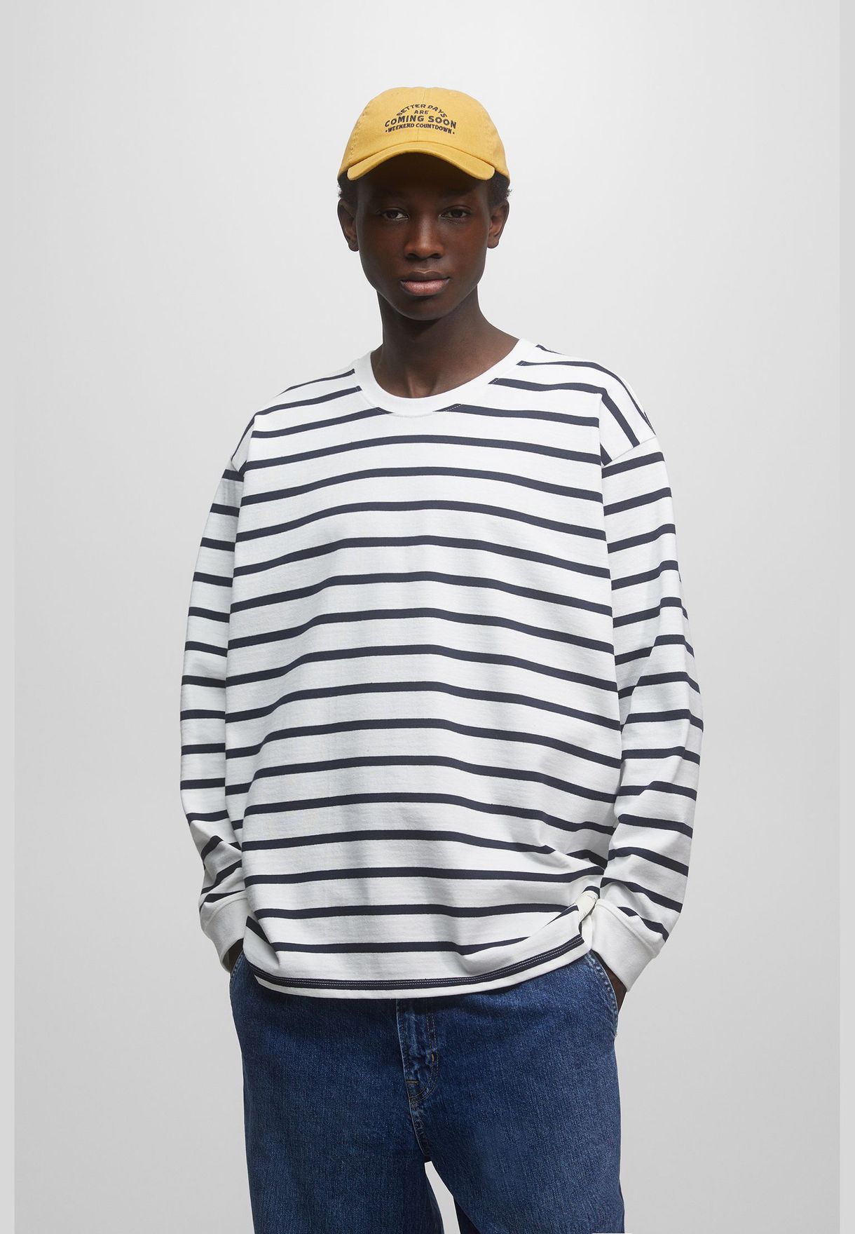 Long sleeve striped T-shirt