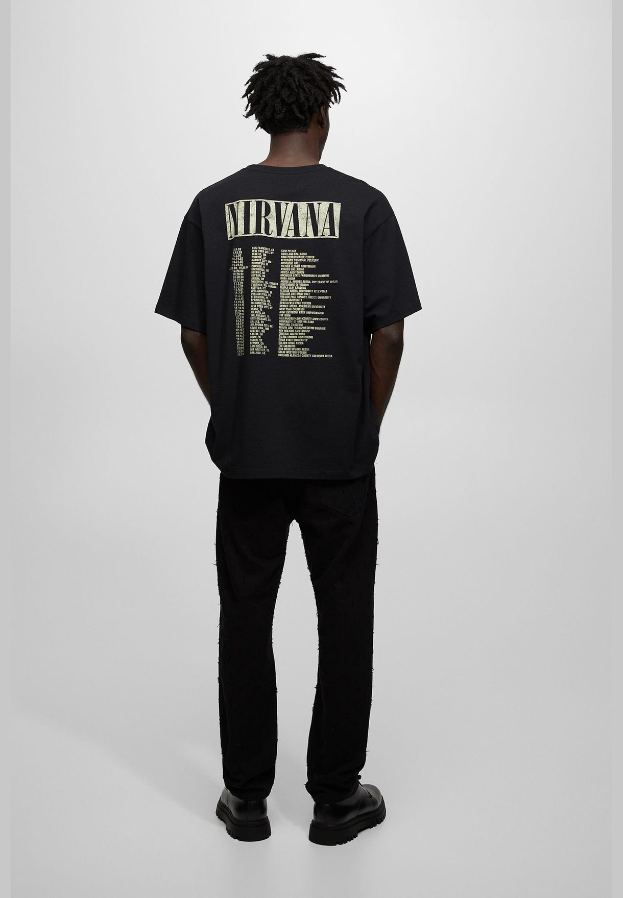 Black T-shirt with Nirvana logo