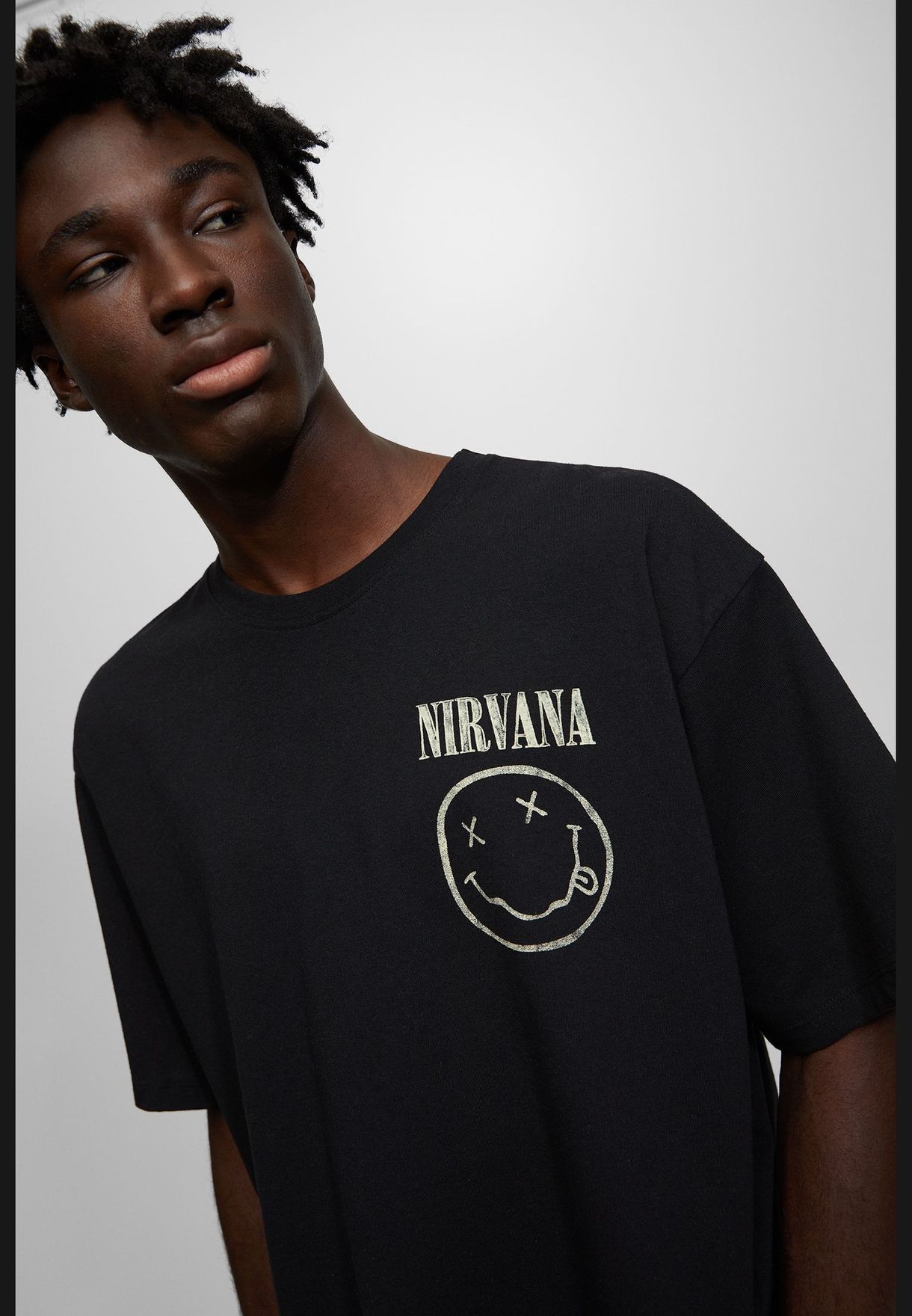 Black T-shirt with Nirvana logo