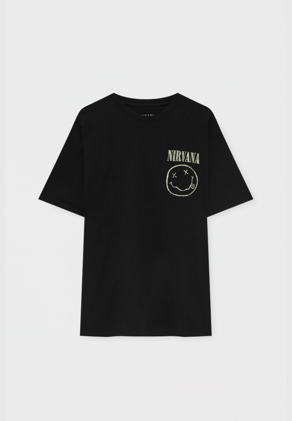 Black T-shirt with Nirvana logo