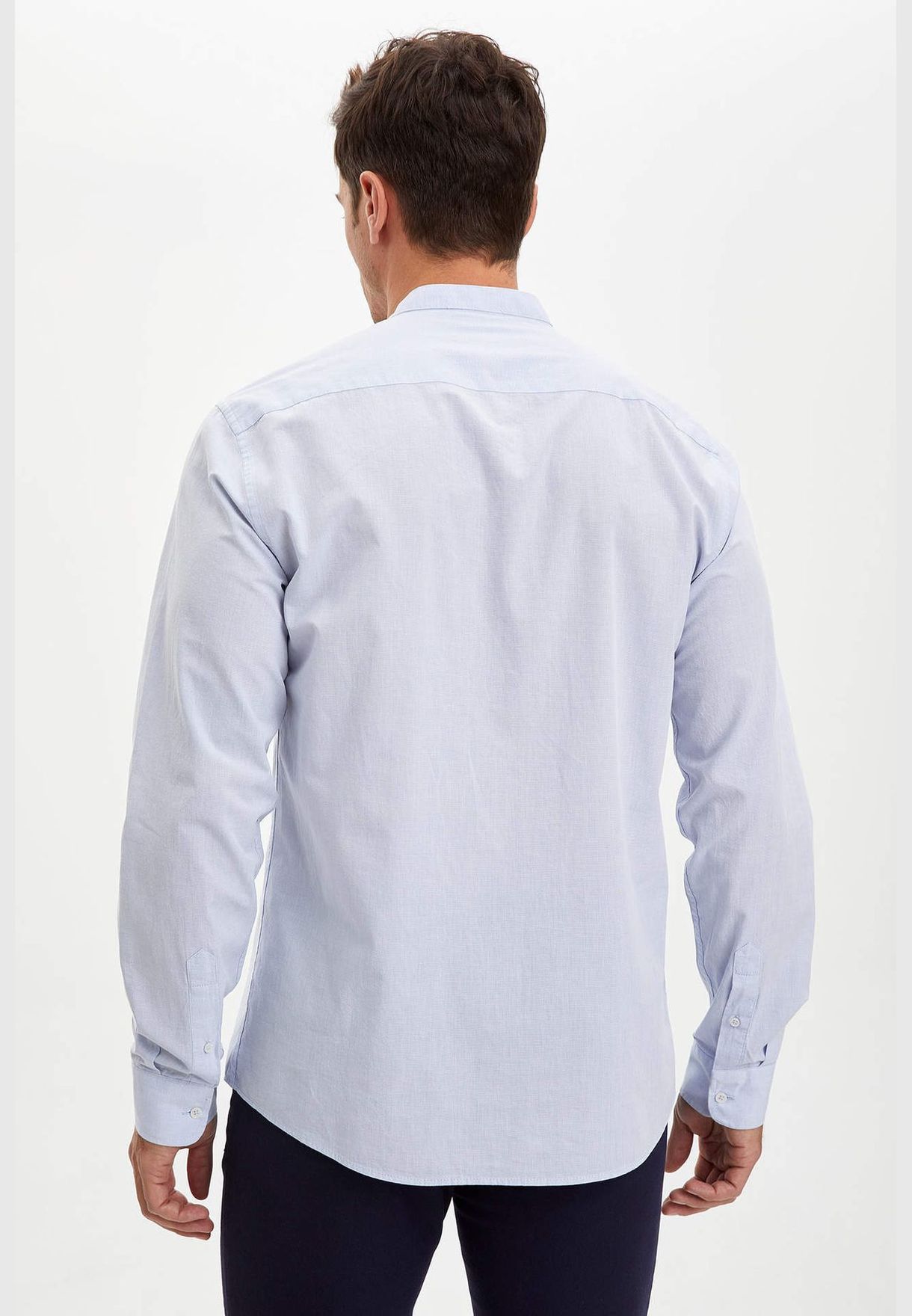 Slim Fit Collar Long Sleeve Shirt