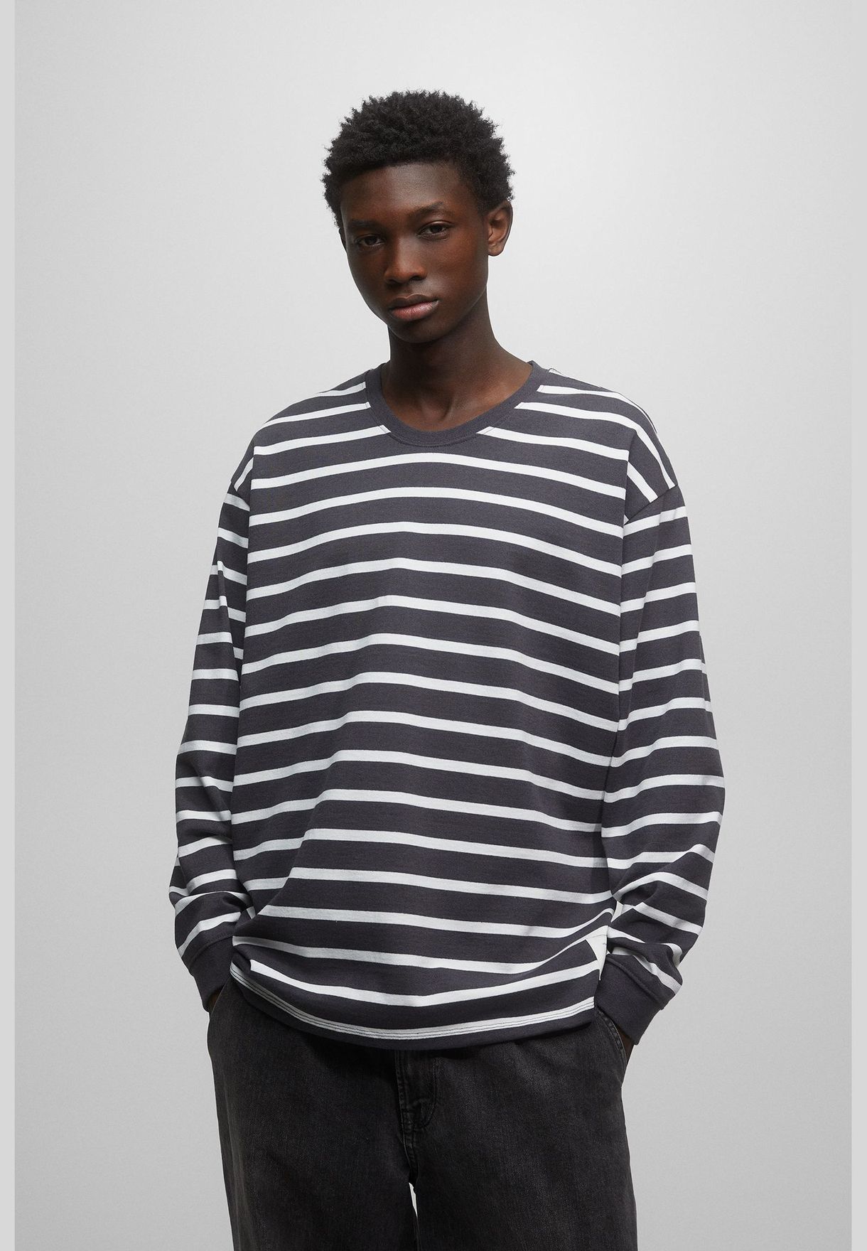 Long sleeve striped T-shirt