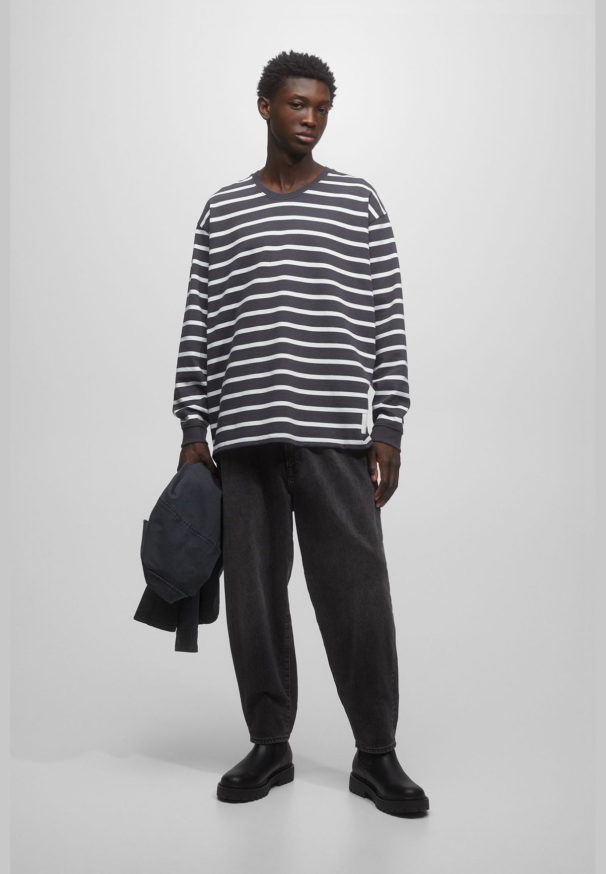 Long sleeve striped T-shirt