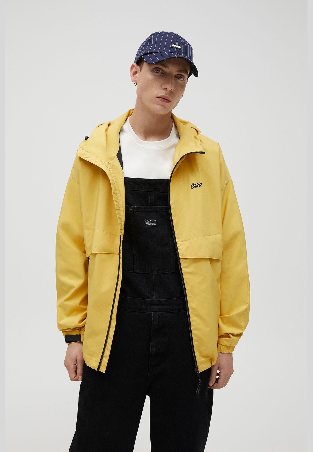 pull and bear yellow coat