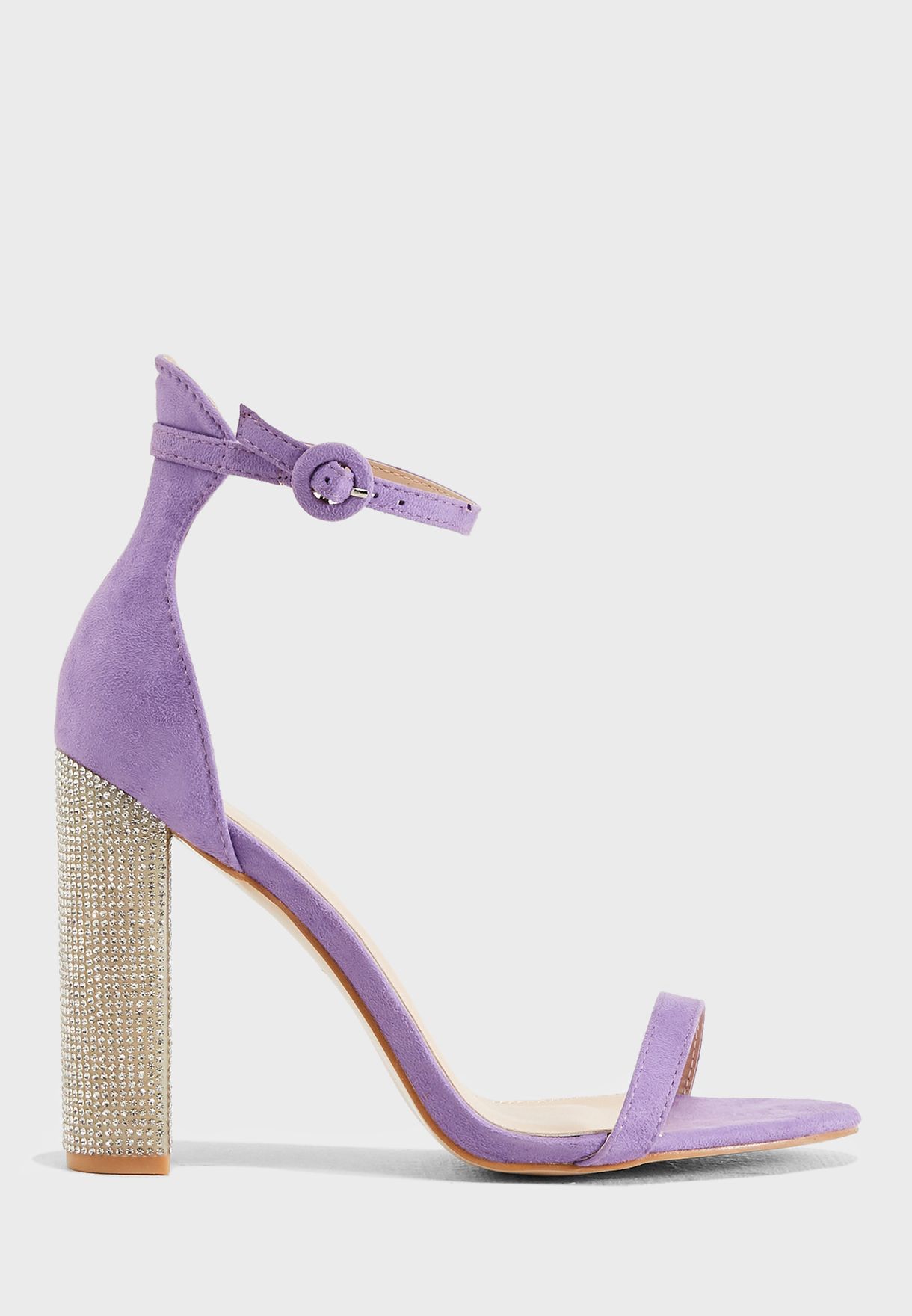 diamante barely there heels