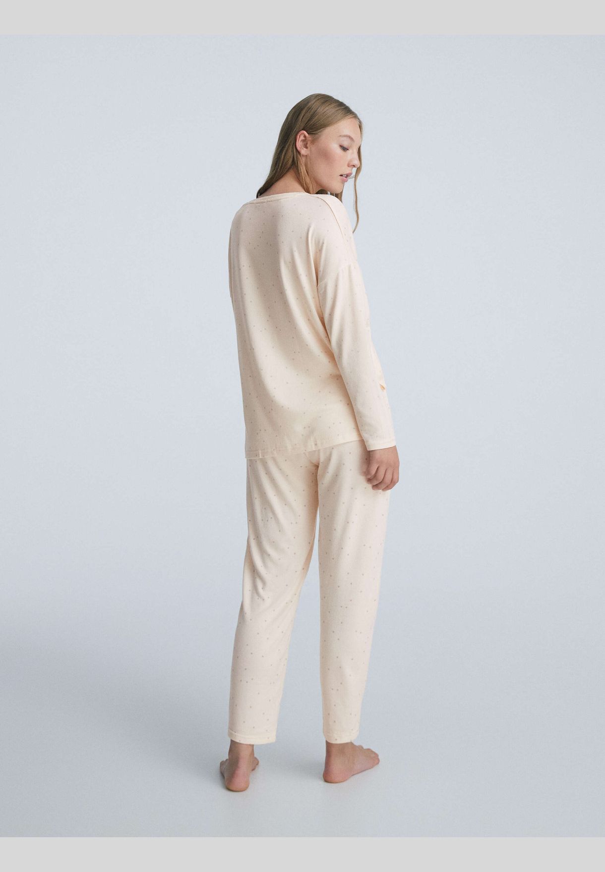 Soft touch long-sleeved star T-shirt