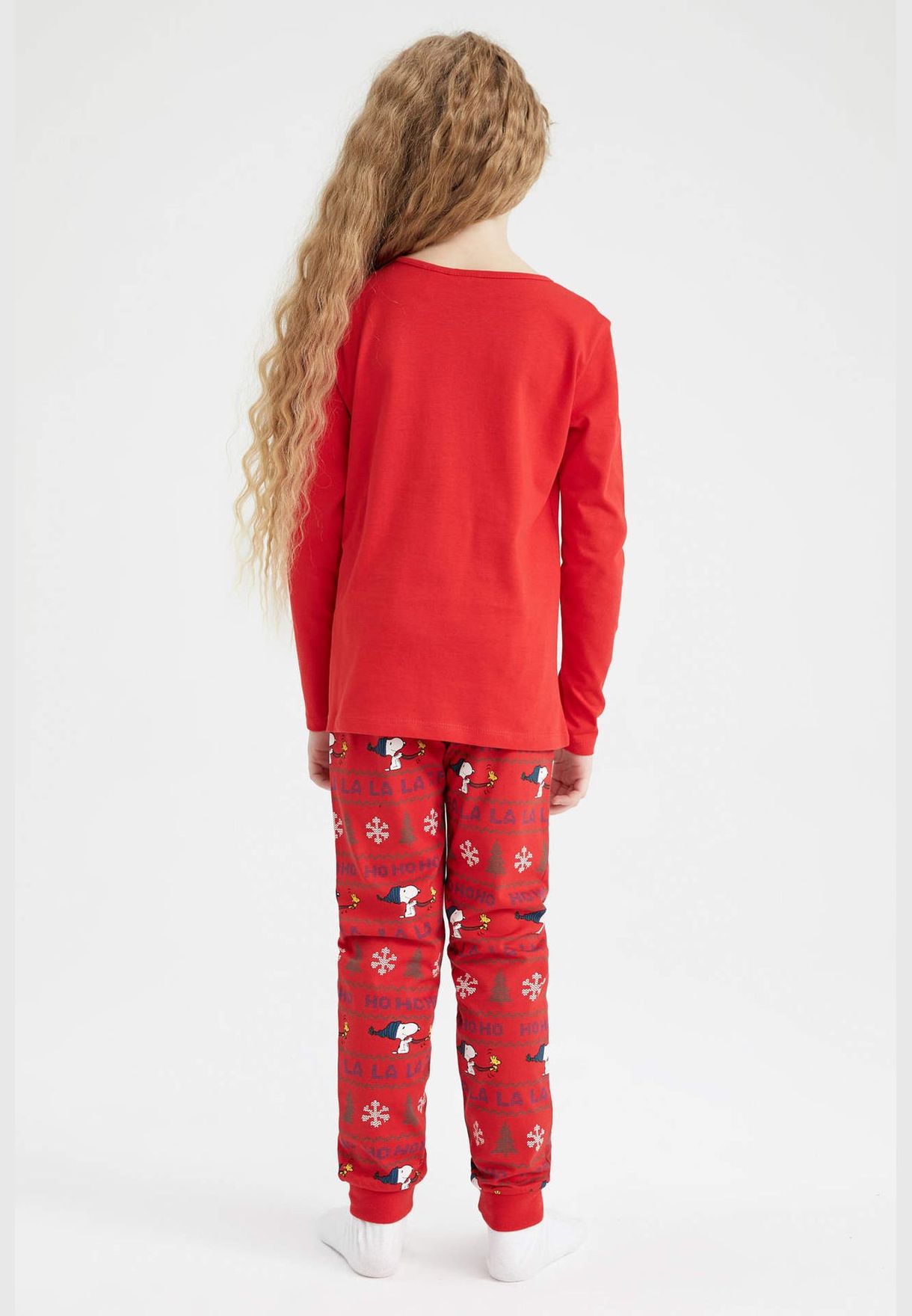 2 Pack Girl Snoopy Licenced Long Sleeve Knitted Pyjamas