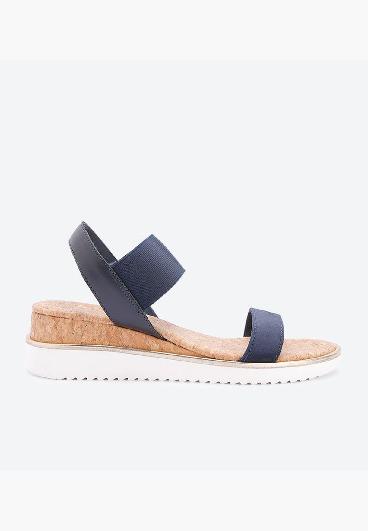 dune navy wedges