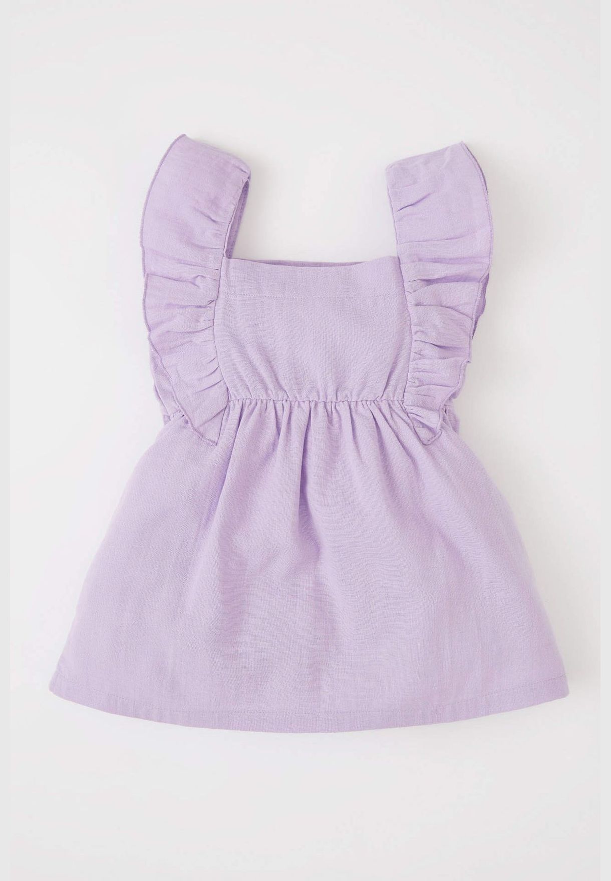 Regular Fit Sleeveless Frill Detail Mini Dress
