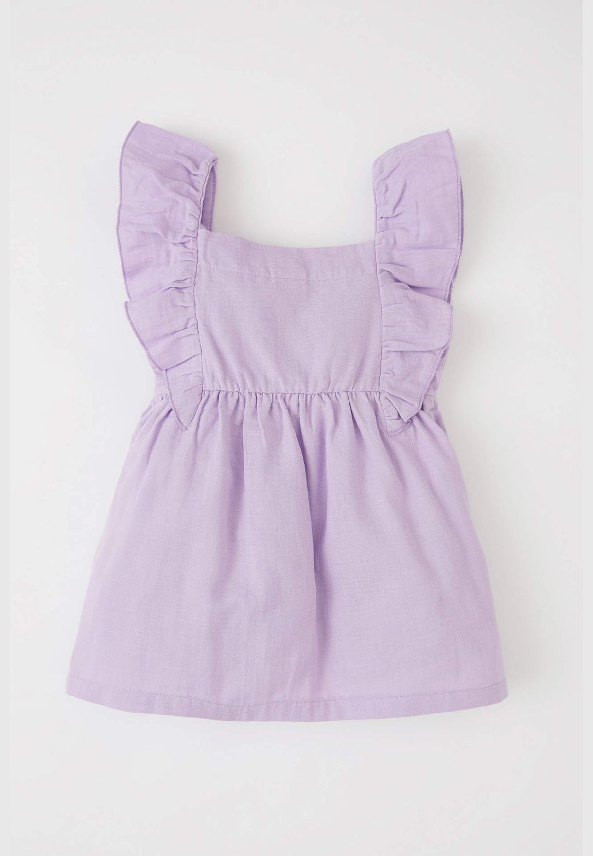 Regular Fit Sleeveless Frill Detail Mini Dress