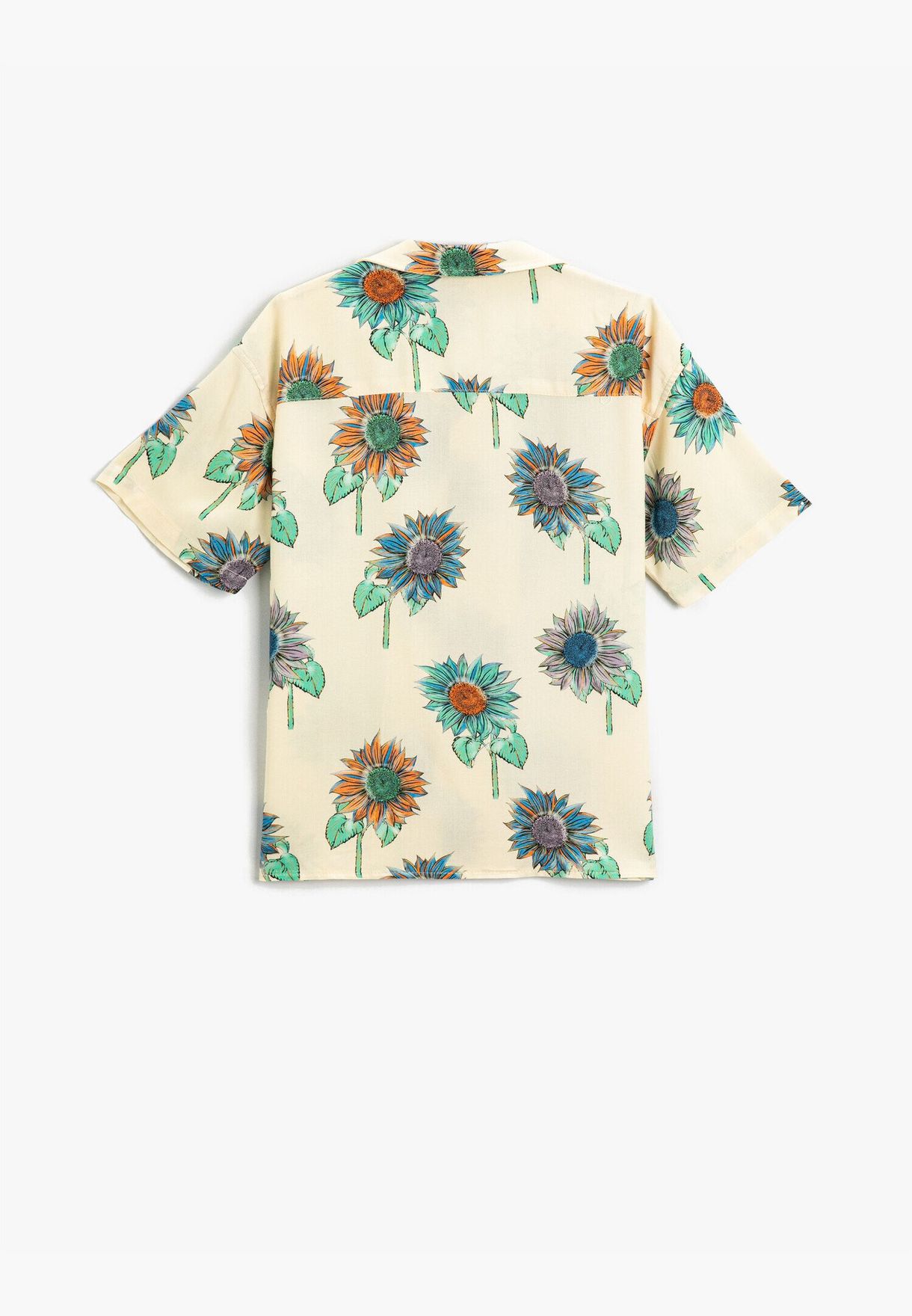 Sunflower Patterned Shirt Short Sleeve
