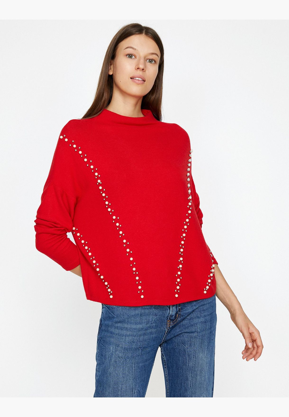 red pearl jumper