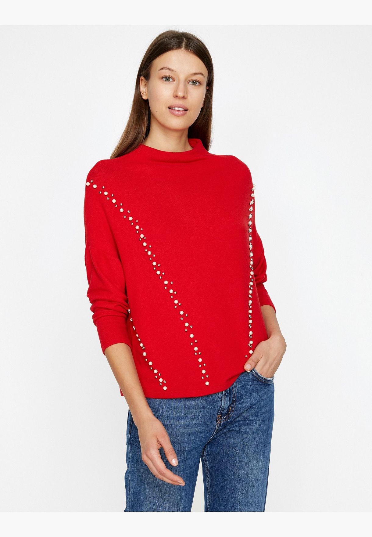 red pearl jumper