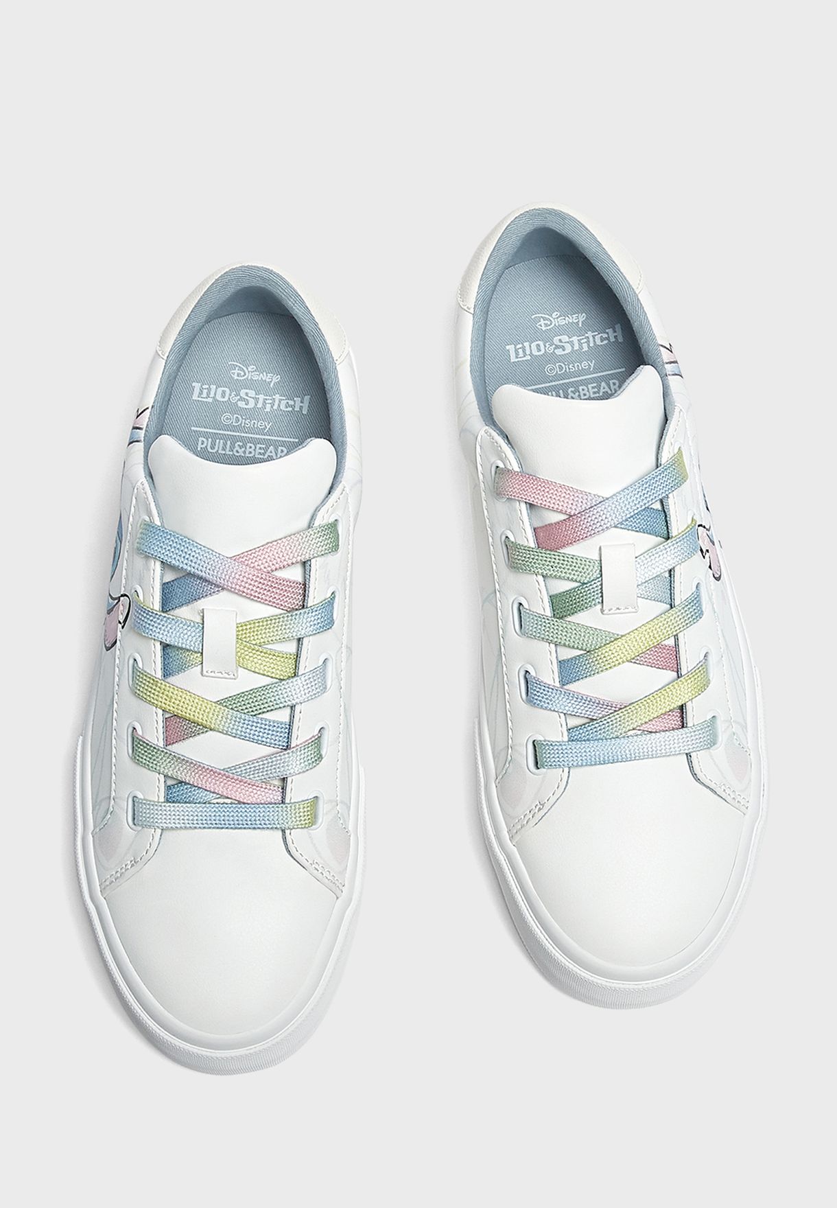 Buy Pull & Bear white Casual Lilo & Stitch trainers for Women in Riyadh ...