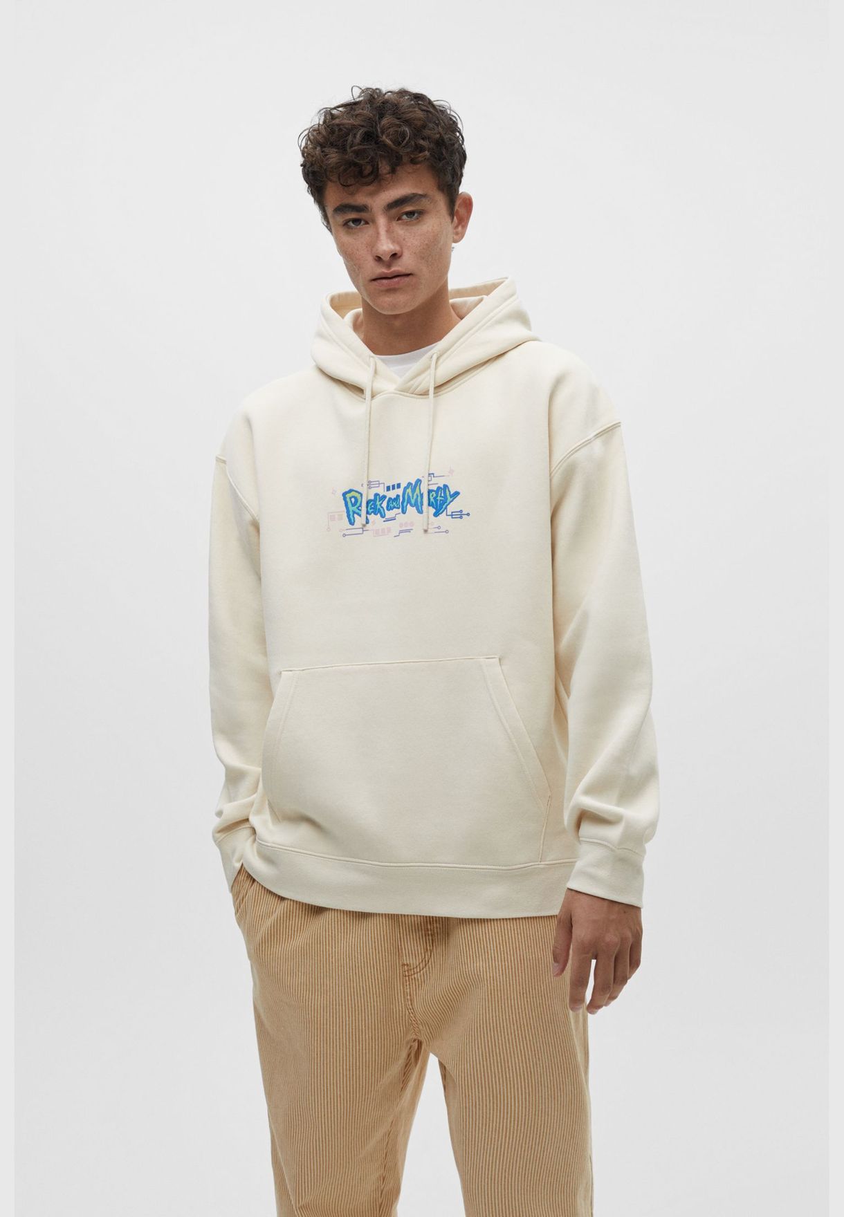 Buy Pull & Bear white White Rick and Morty hoodie for Men in MENA ...
