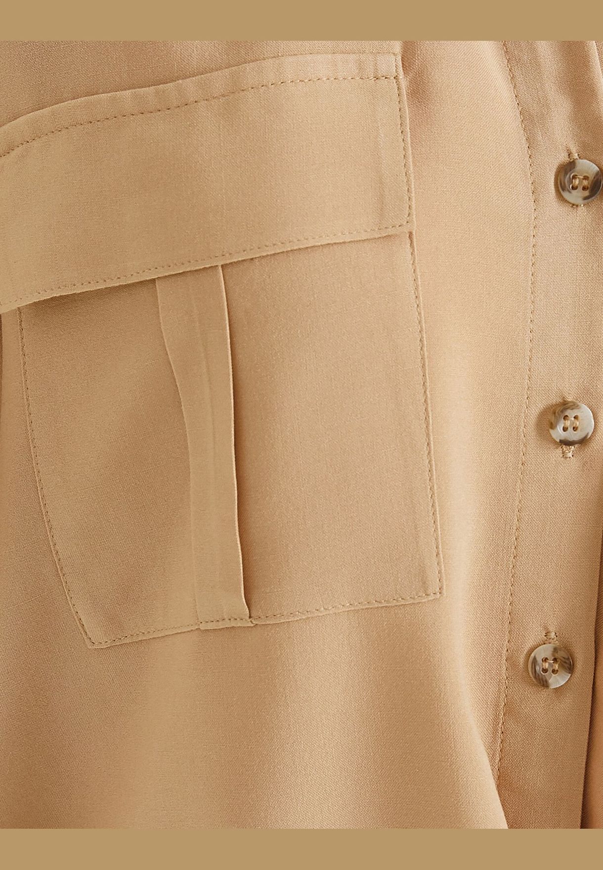 Drawstring Shirt Short Sleeve