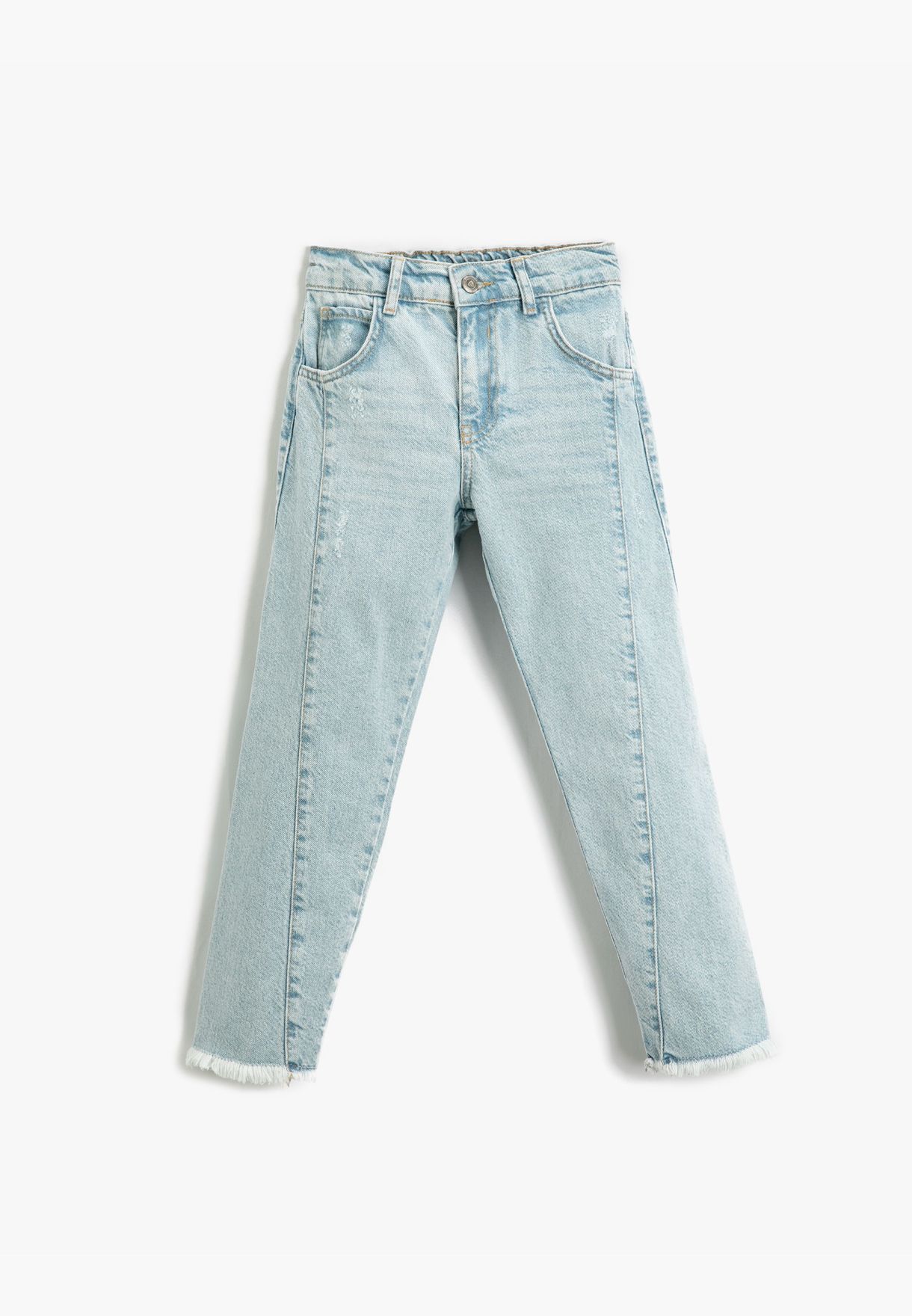 Straight Jean - Stitch Detail Pockets Cotton