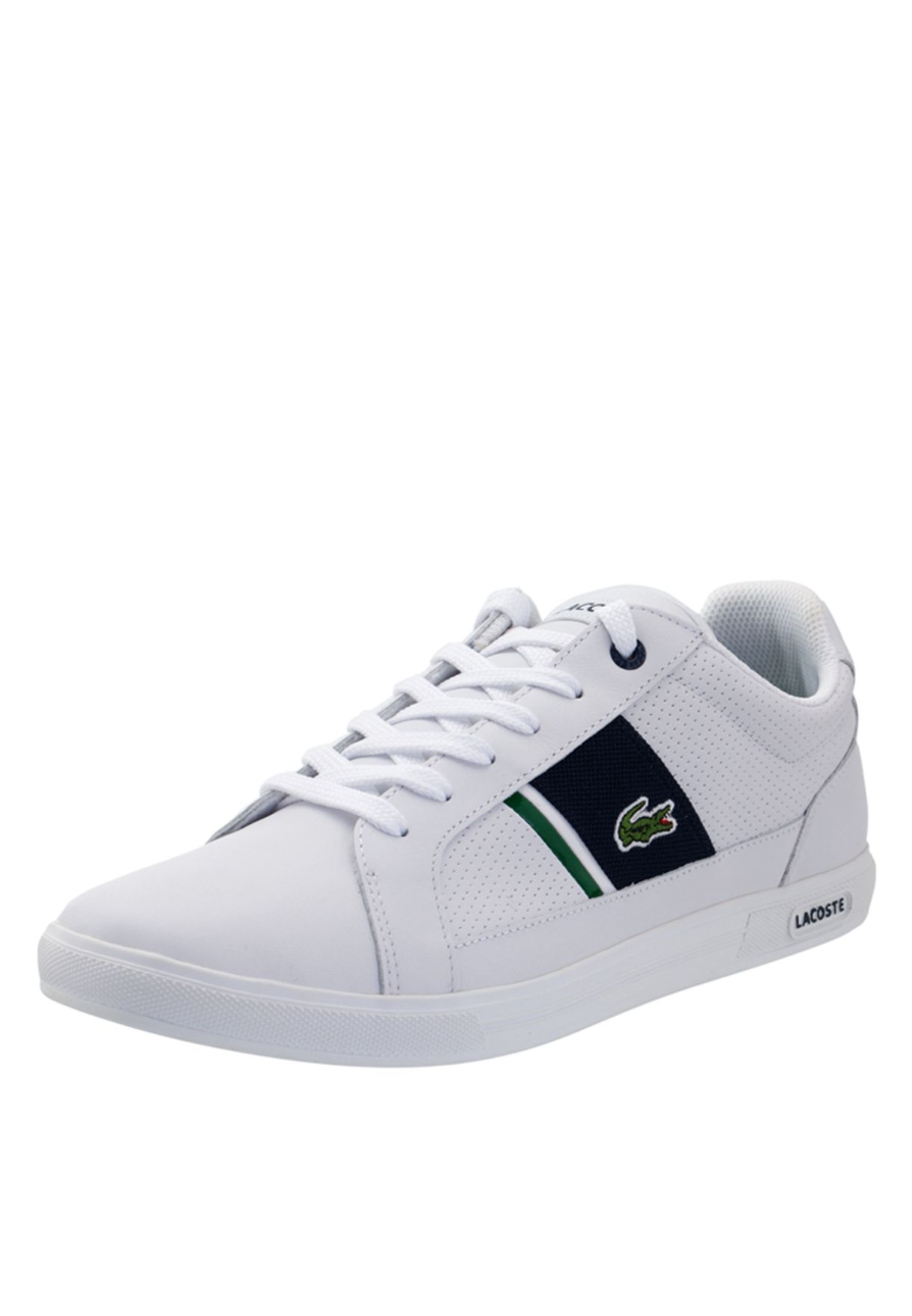 lacoste europa trainers in white
