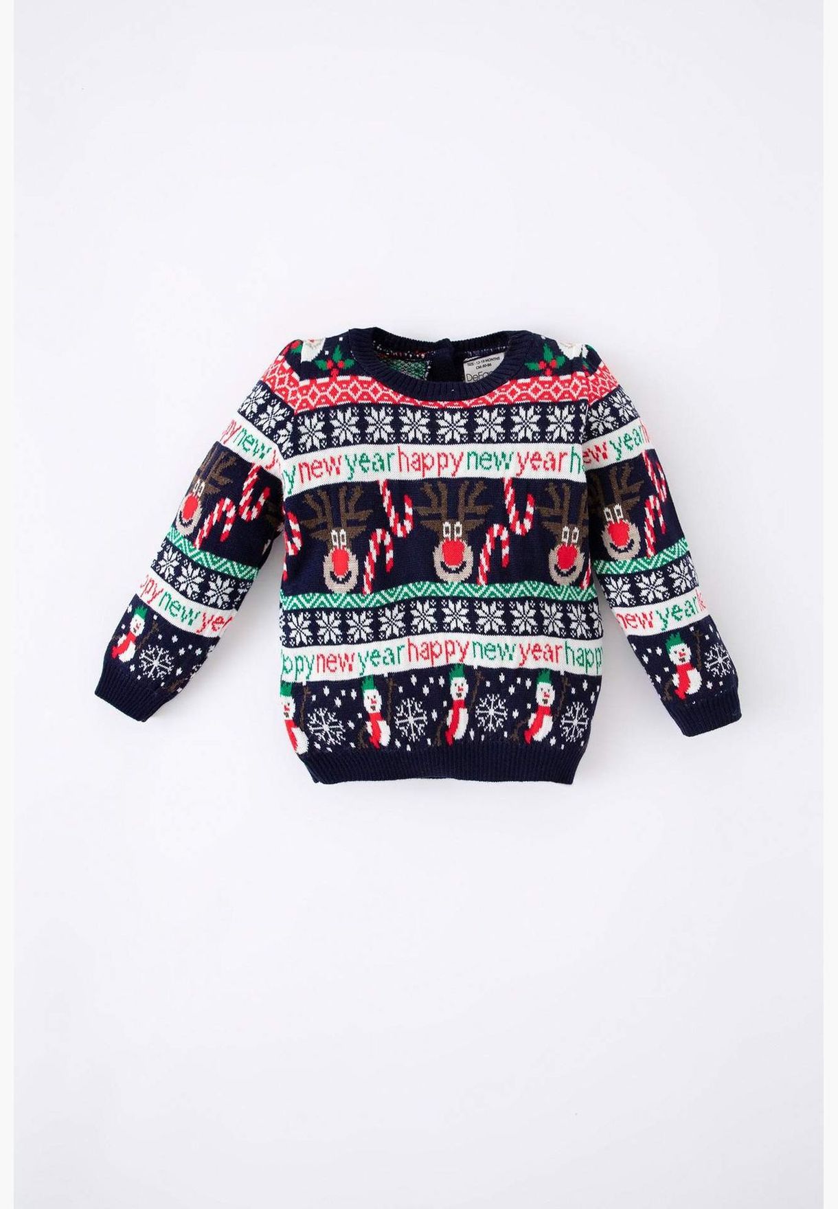 New Year BabyBoy Bike Neck Long Sleeve Tricot Pullover
