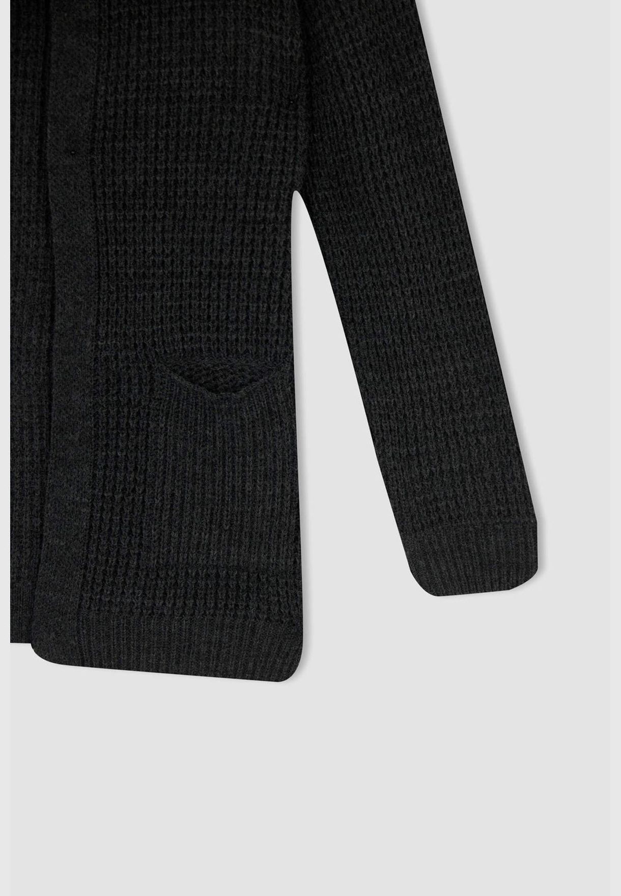 Basic Knit Cardigan With Pockets