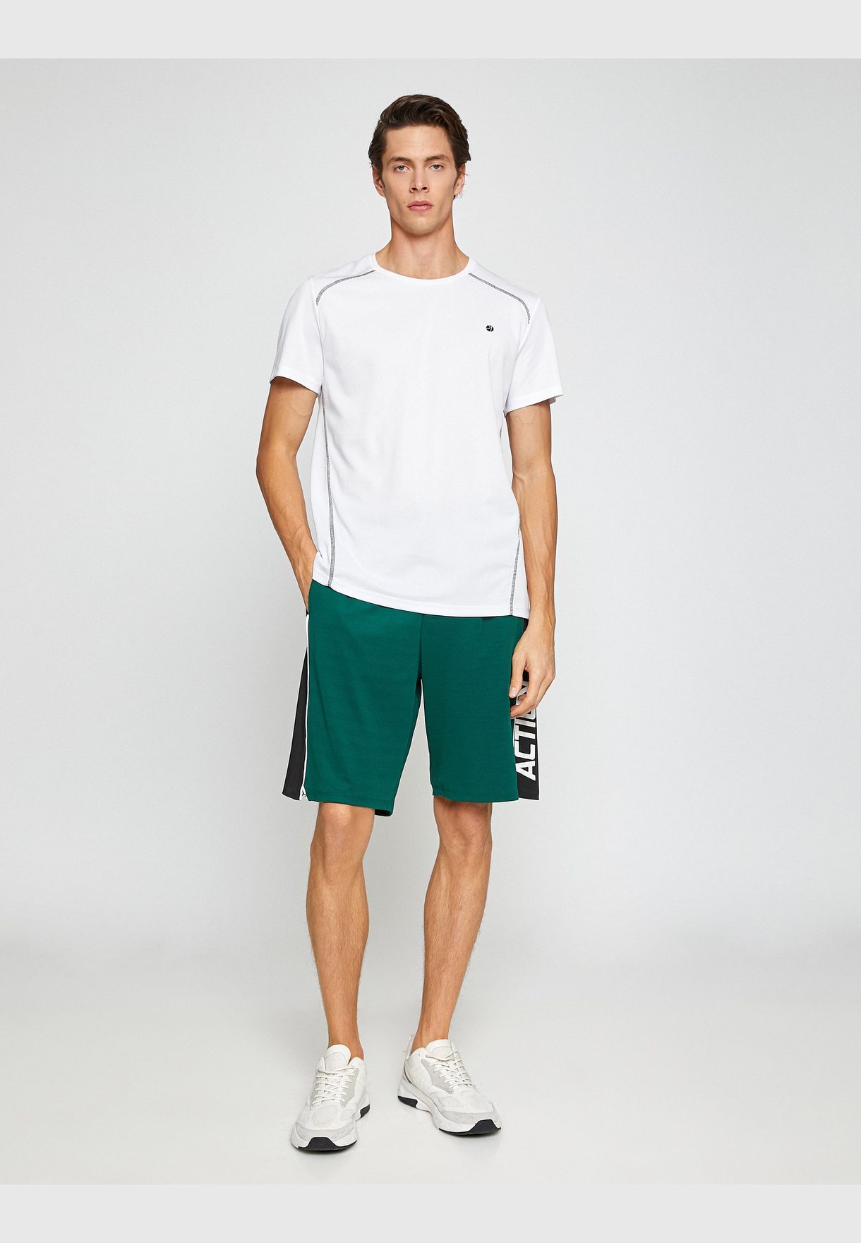 Basic Basketball Shorts Drawstring Printed Detailed