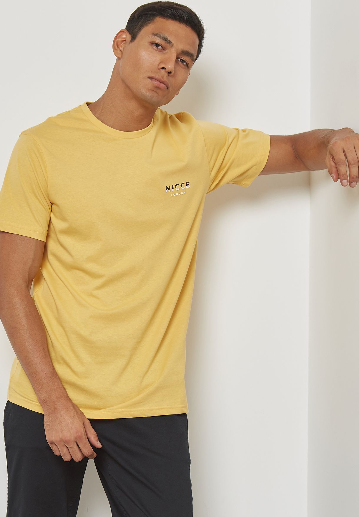 yellow nicce t shirt