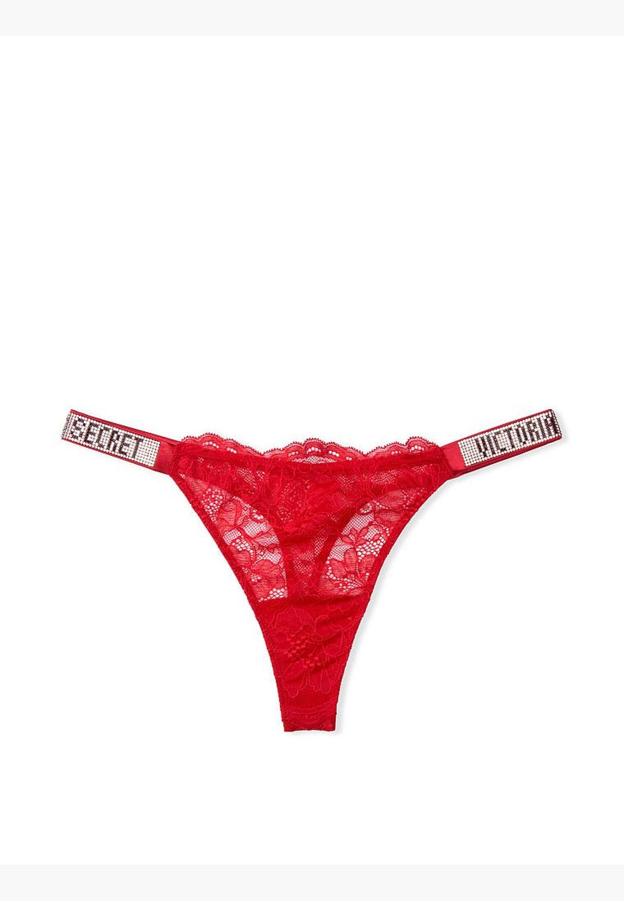 Buy Victorias Secret Neutrals Bombshell Shine Strap Lace Thong Panty For Women In Dubai Abu Dhabi