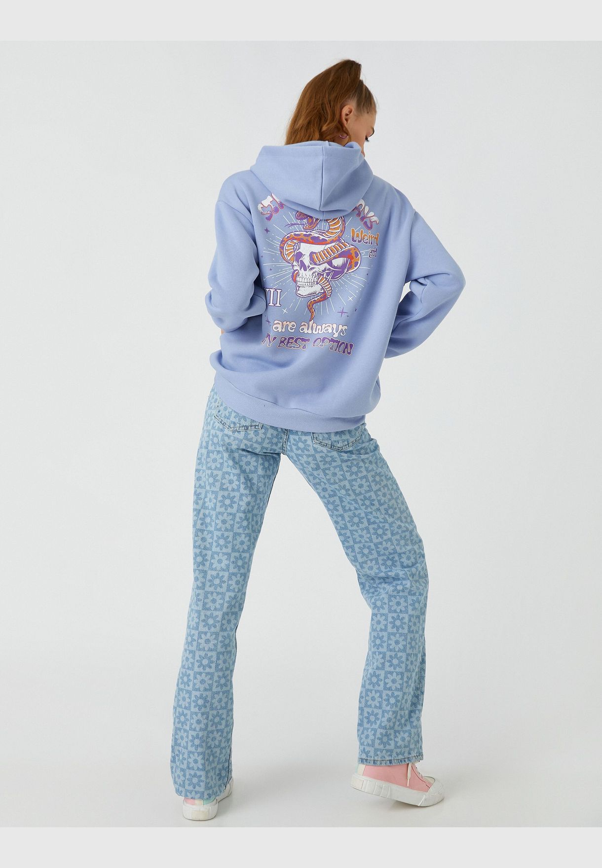 Back Printed Sweatshirt Oversized