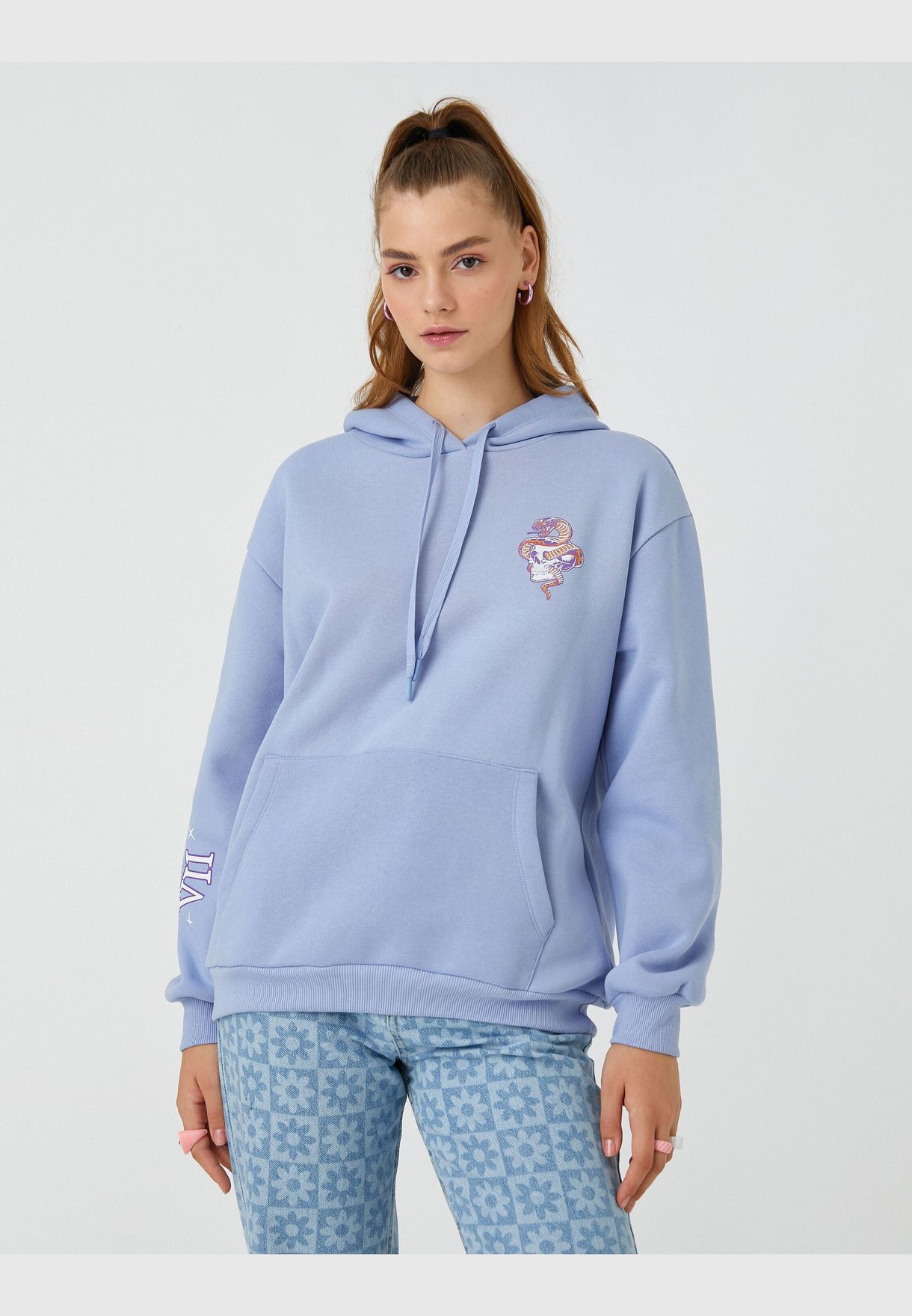 Back Printed Sweatshirt Oversized