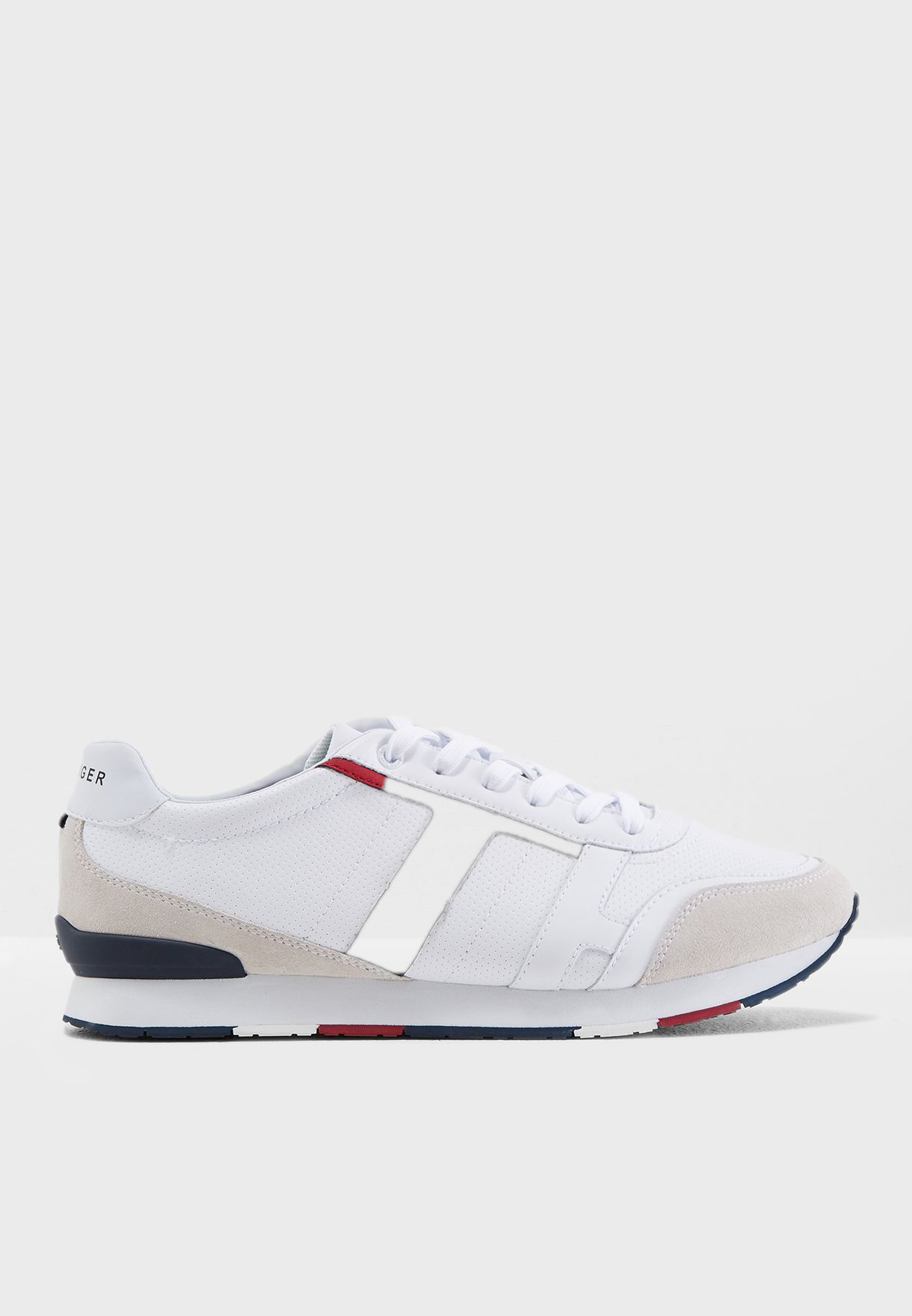 tommy hilfiger corporate leather mix sneaker
