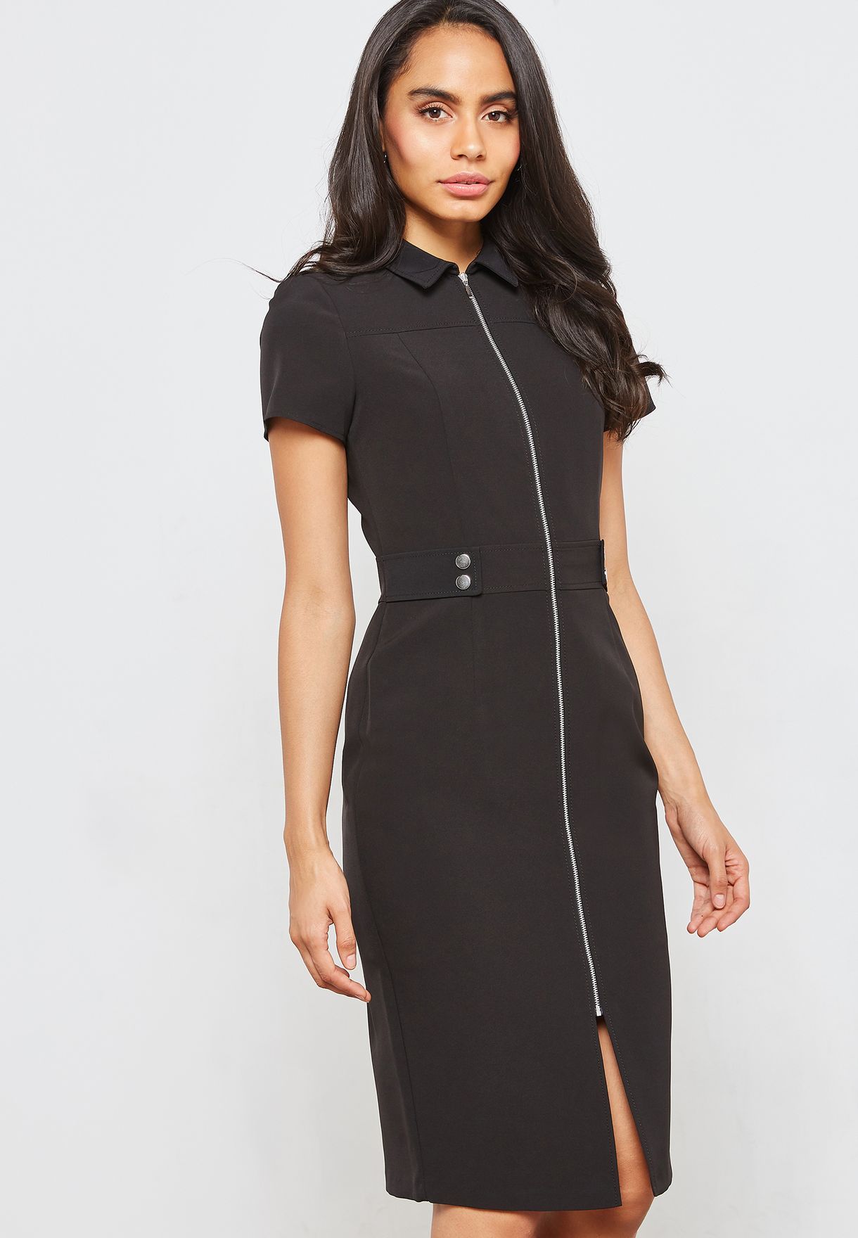 dorothy perkins zip front dress