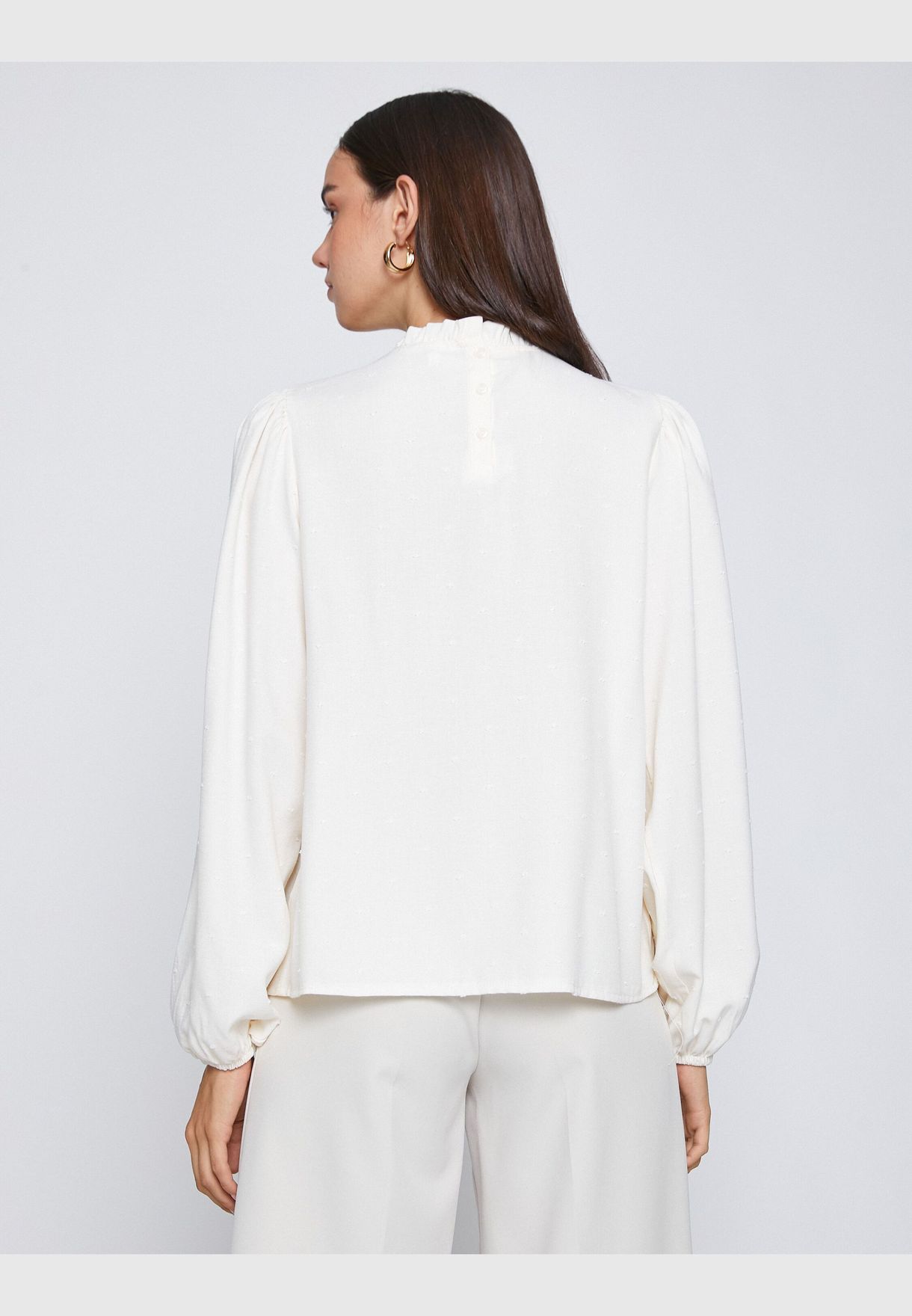 High Neck Blouse Binding Detail