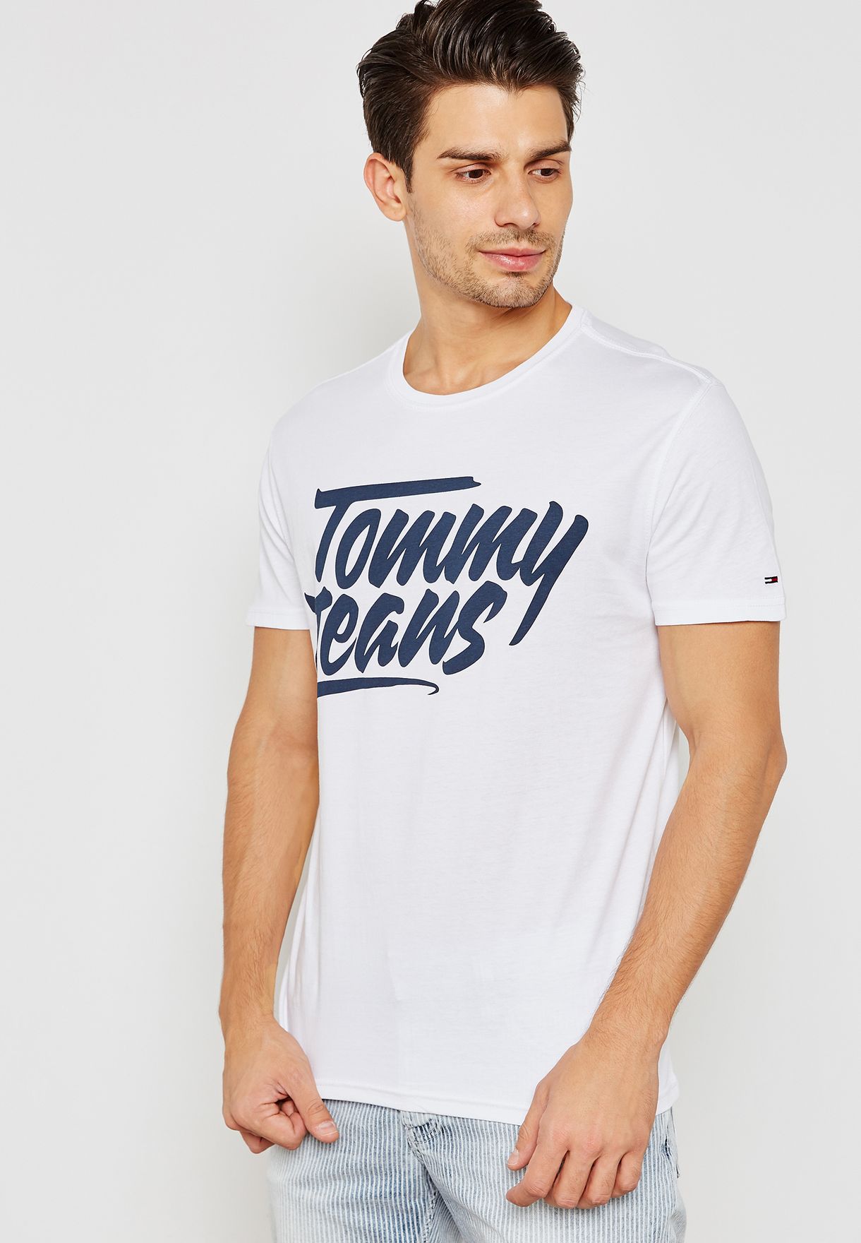 tommy jeans script t shirt