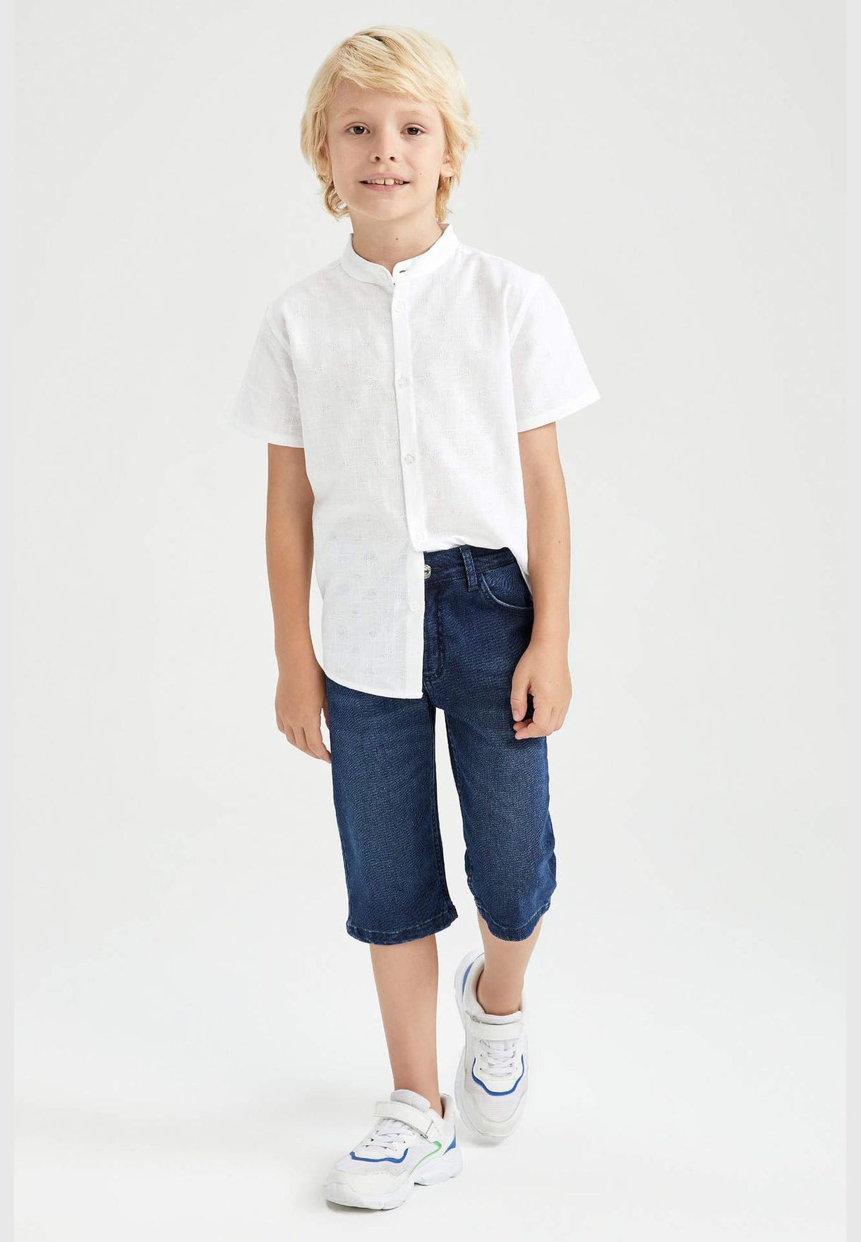 Boy 5 Pocket Denim Bermuda