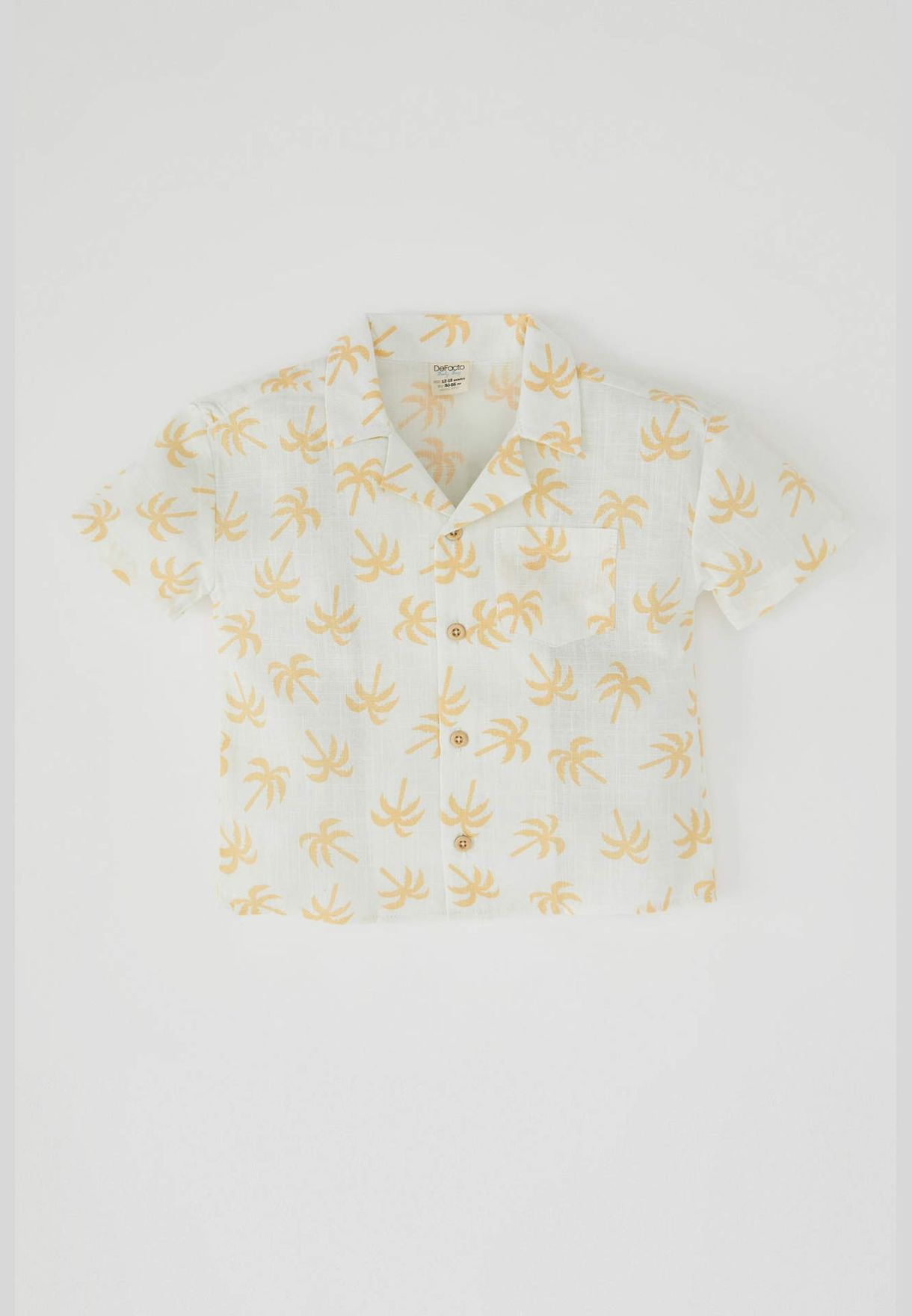 Regular Fit Short Sleeve Palm Print Shirt