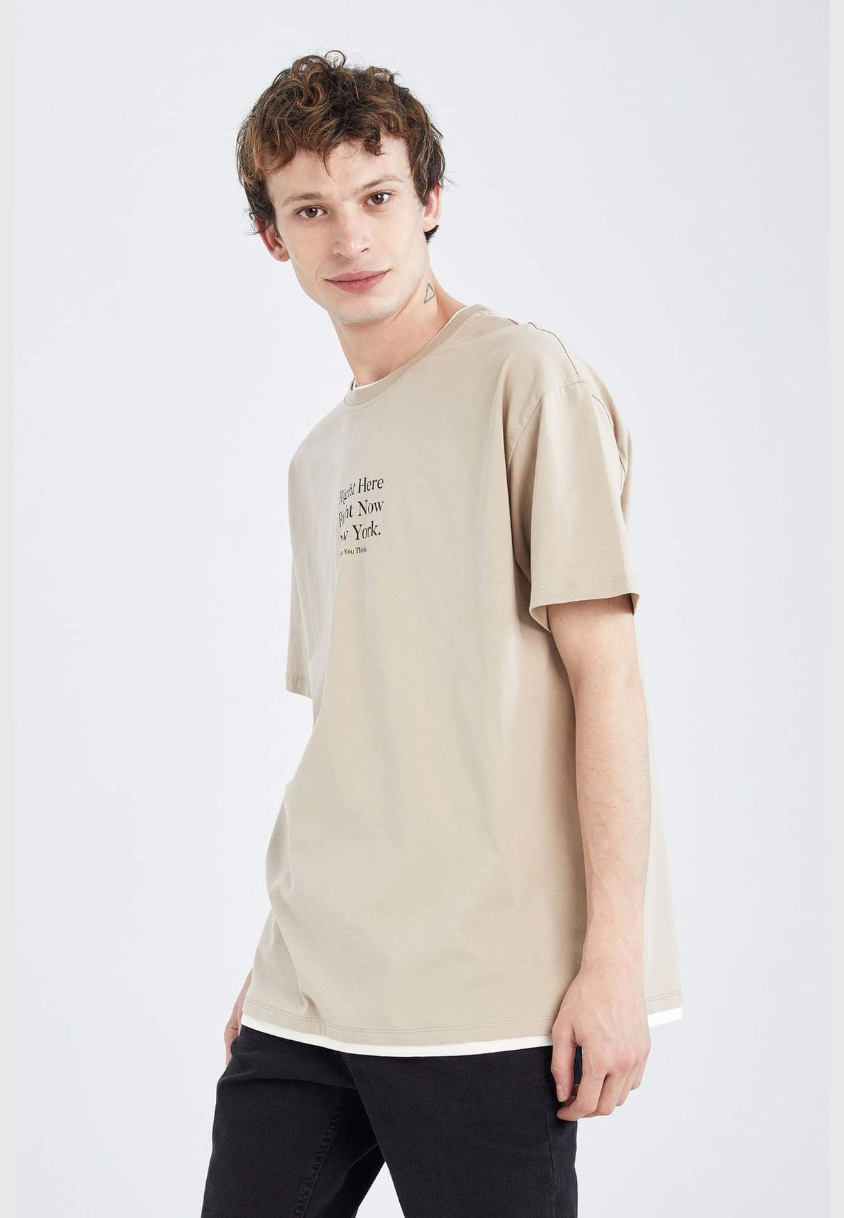 Boxy Fit Shorts Sleeve T-Shirt