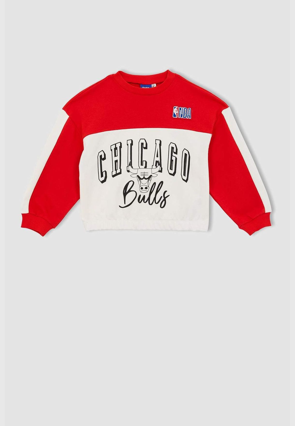 Girl NBA Chicago Bulls Licenced Long Sleeve Knitted Sweatshirt
