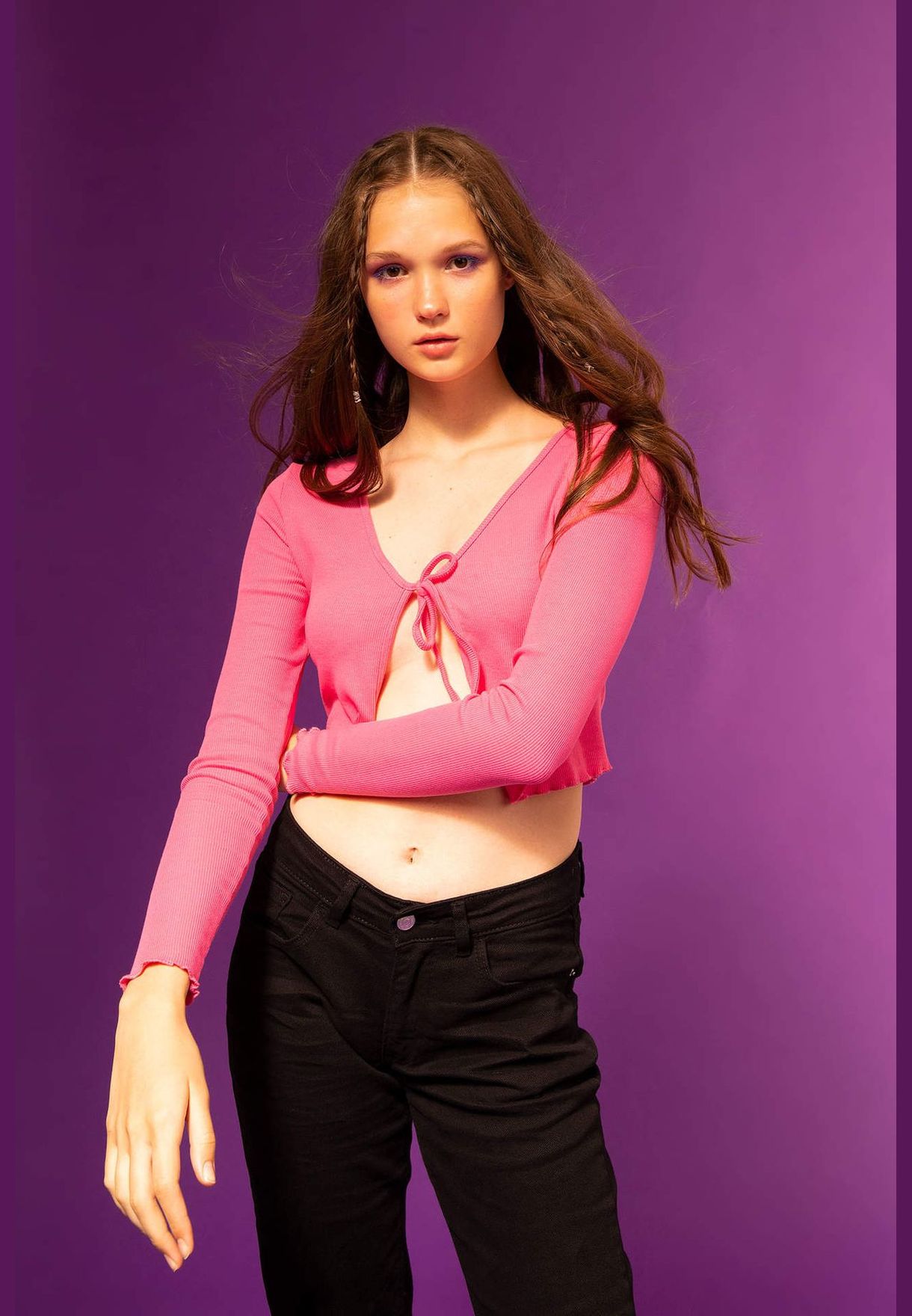 Woman Fitted Knitted Cardigan