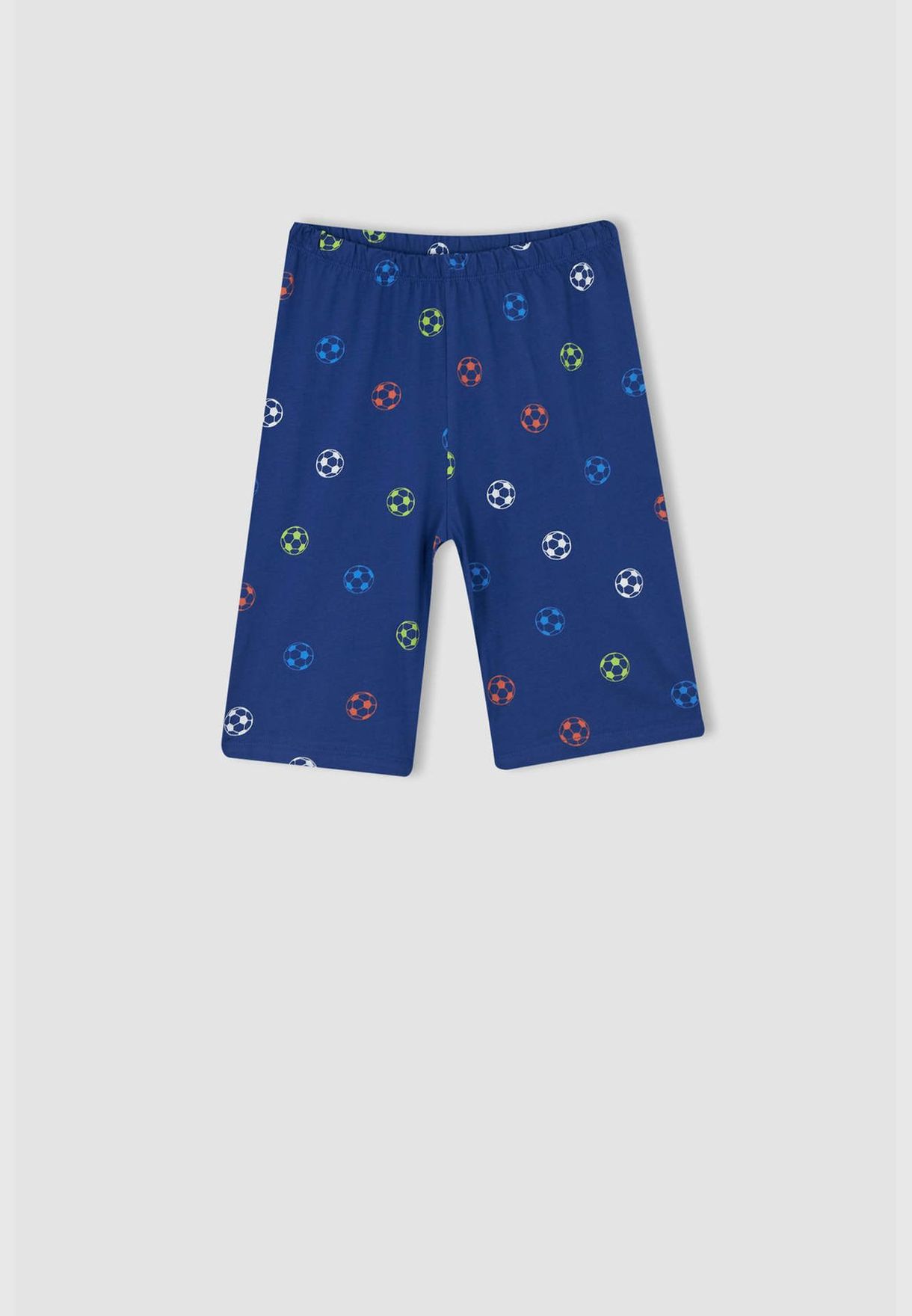 Short Sleeve Football Printed Pyjama Top