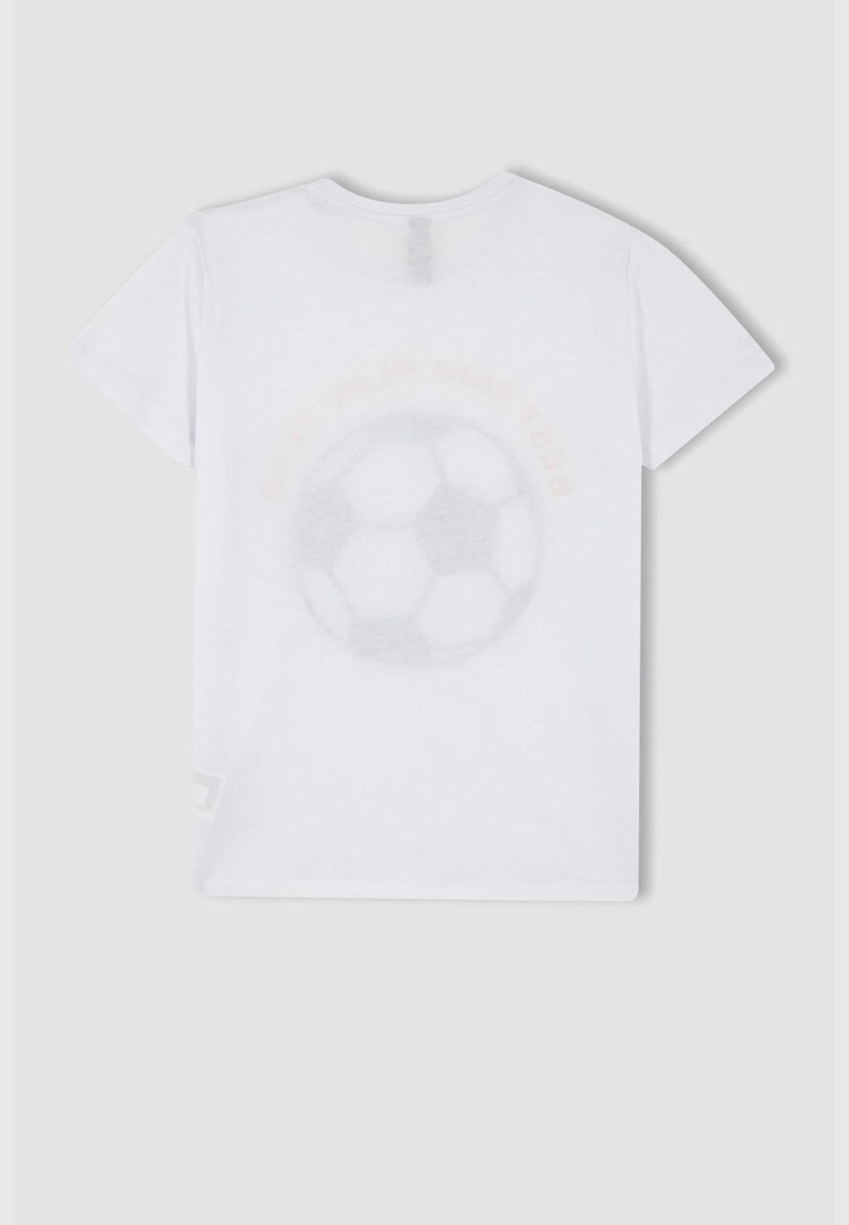 Short Sleeve Football Printed Pyjama Top