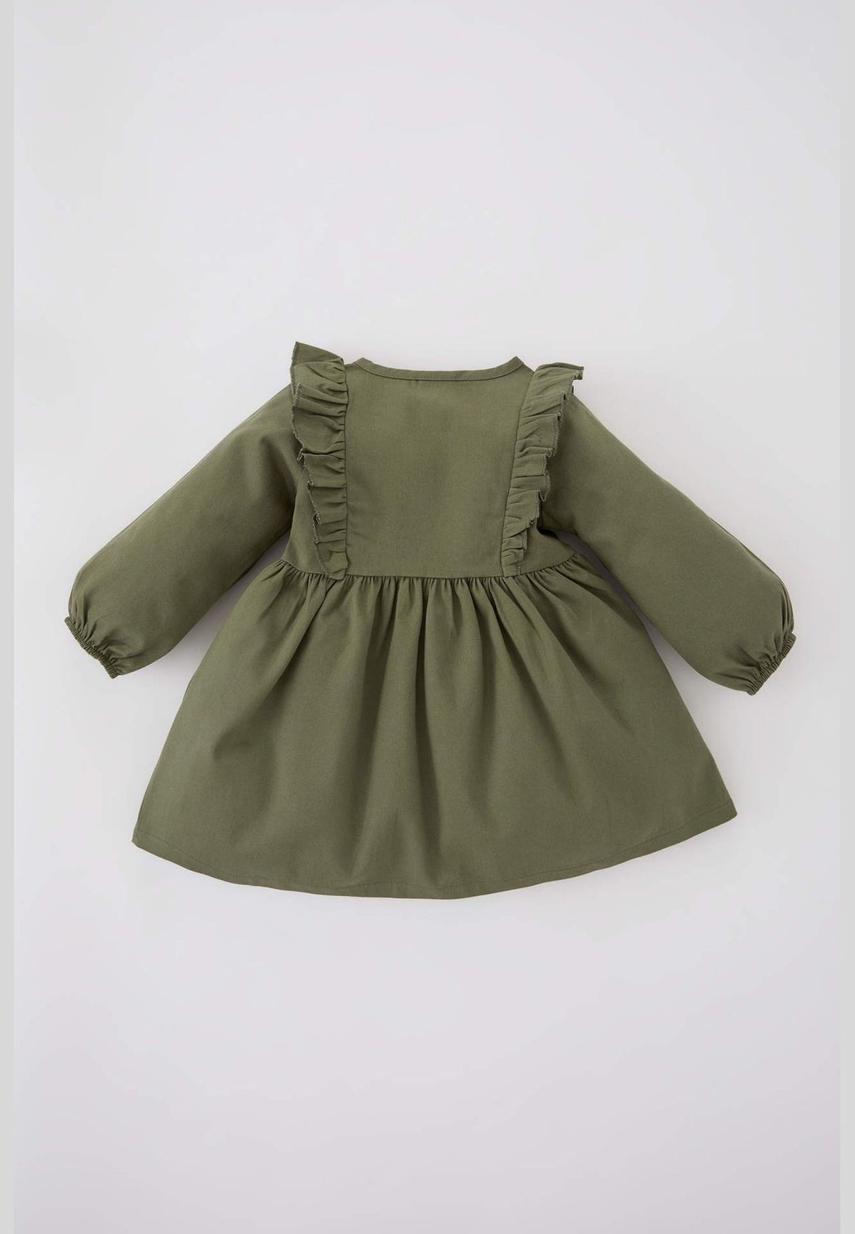 BabyGirl Bike Neck Long Sleeve Dress