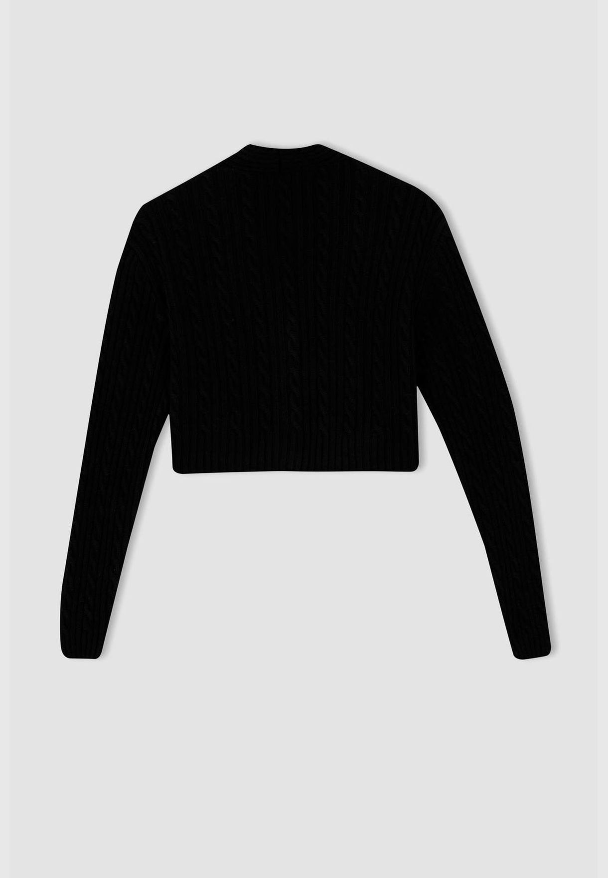 V-Neck Long Sleeve Buttoned Cardigan