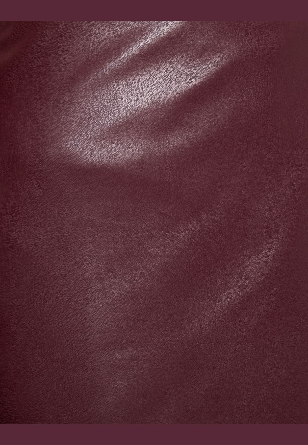 Faux Leather Wrapped Mini Skirt
