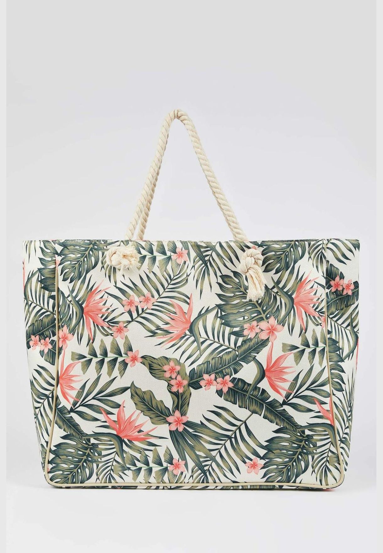 Buy Defacto multicolor Palm Print Big Beach Bag for Women in Dubai, Abu ...