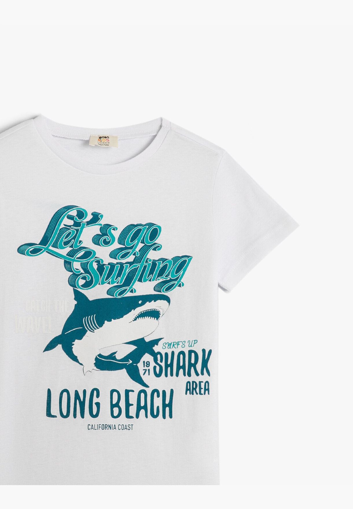 Shark Printed Short Sleeve T-Shirt Cotton