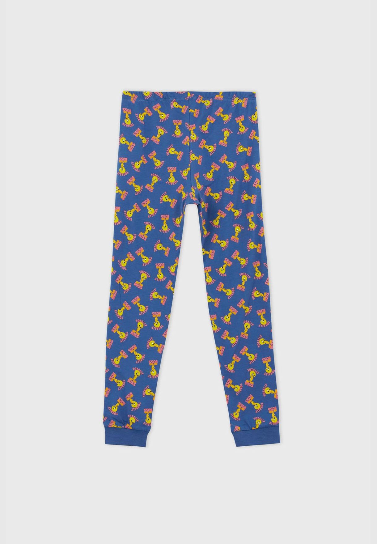 2 Pack Girl Looney Tunes Licenced Long Sleeve Knitted Pyjamas