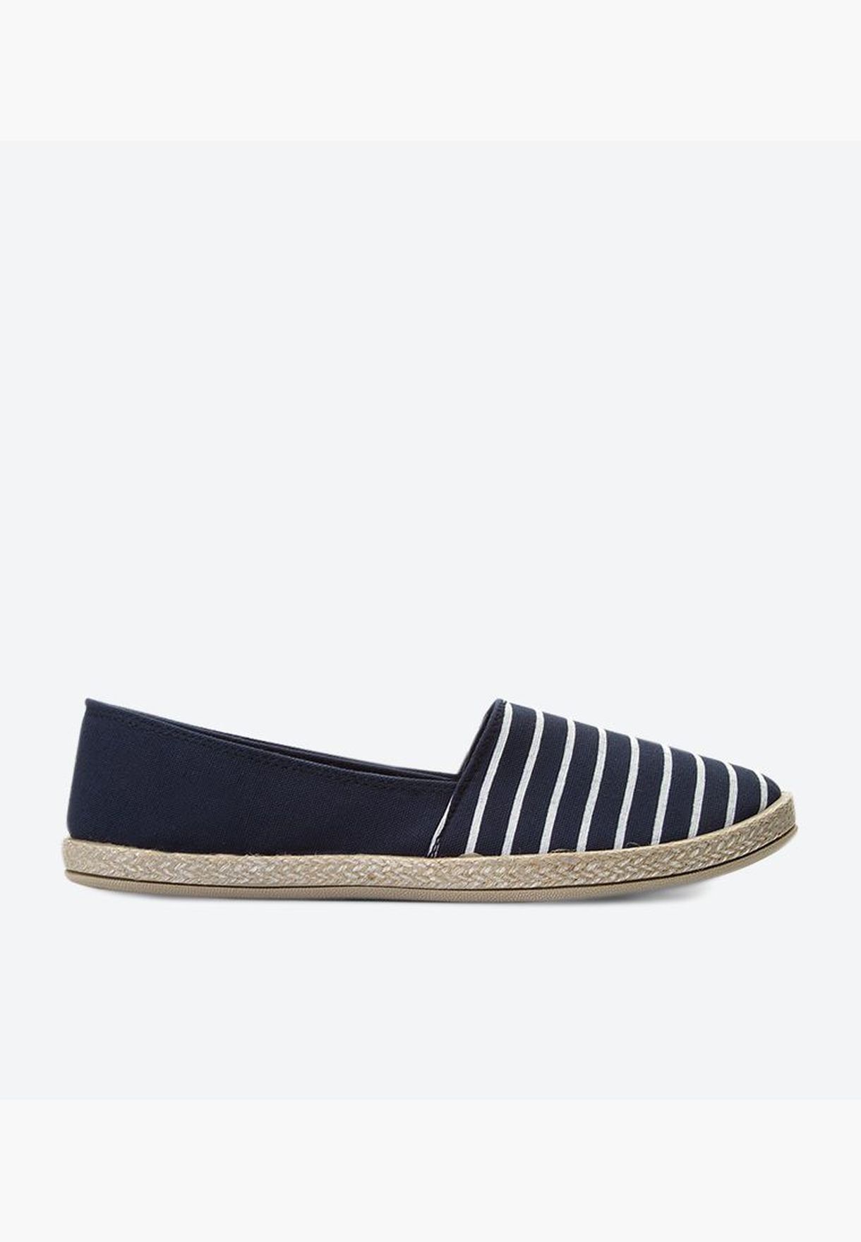 Buy blue Round Toe Striped Printed 
